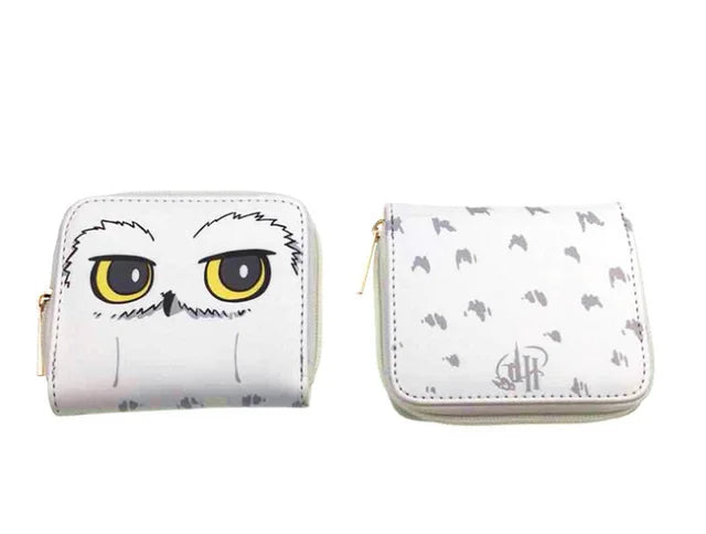 Harry Potter Owl Zippered Wallet - Short Card Bag for Men and Women’s Gifts-1-