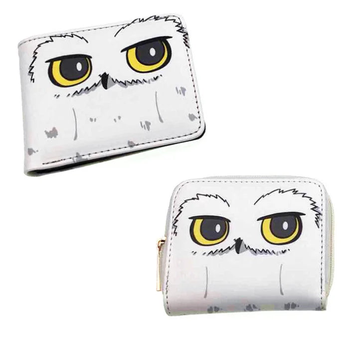 Harry Potter Owl Zippered Wallet - Short Card Bag for Men and Women’s Gifts-