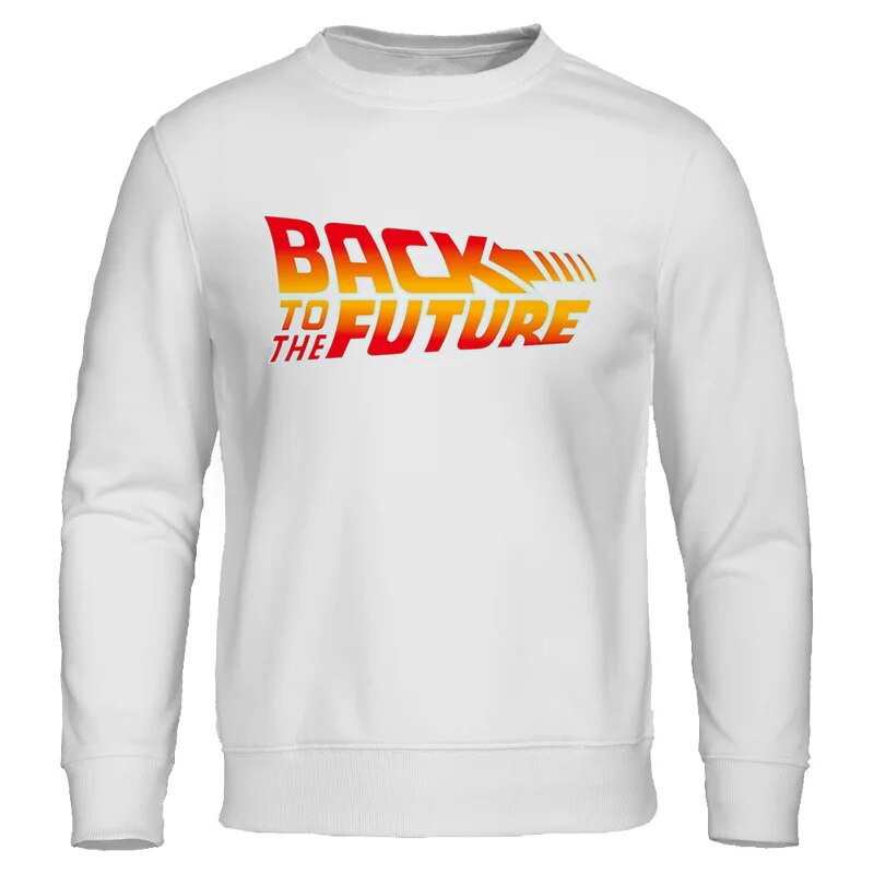 Back to the Future Movie Sweatshirt - Vintage Style-white 6-S-