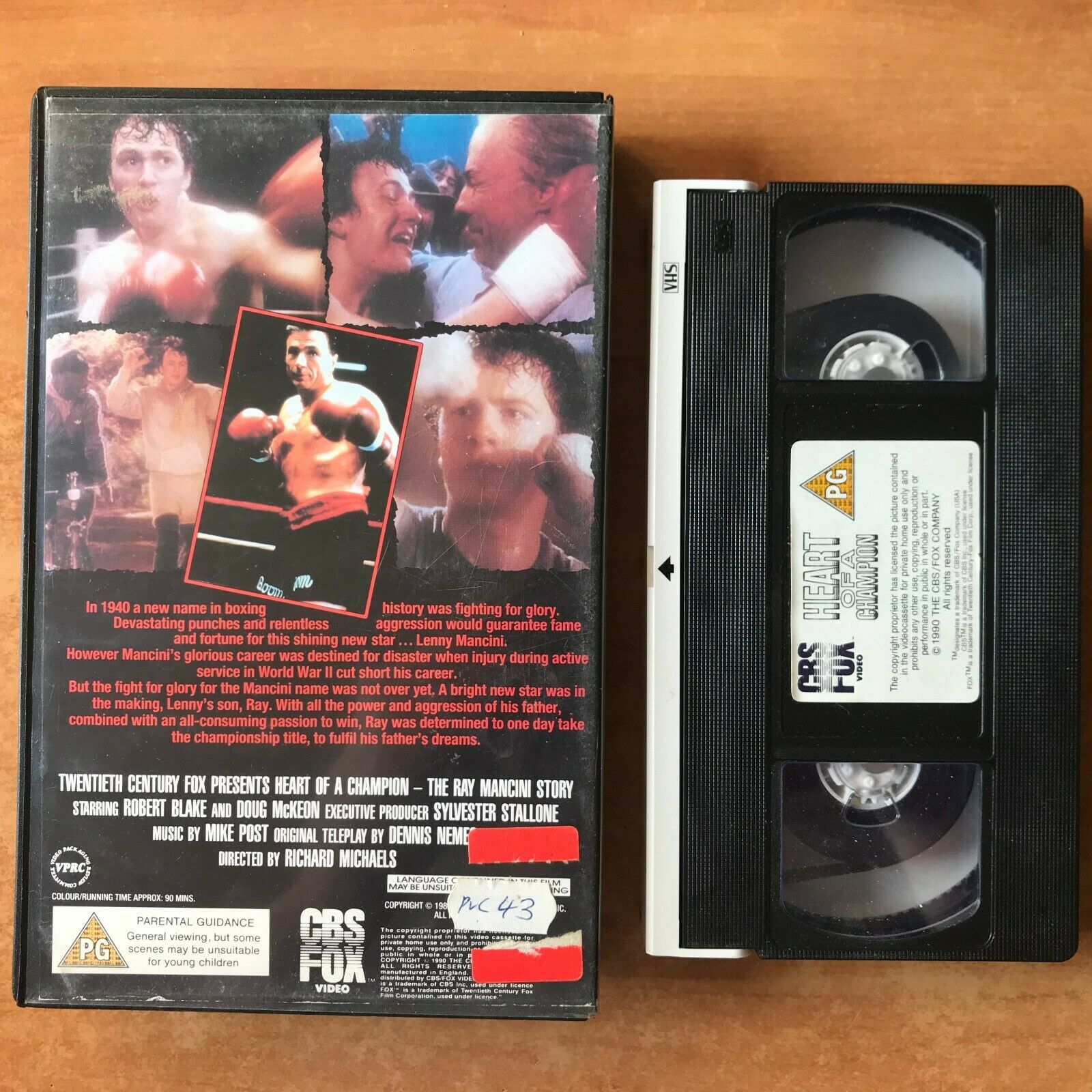 Heart Of A Champion: Ray Mancini; Sport Drama; Big Box [Sylvester Stallone] VHS-