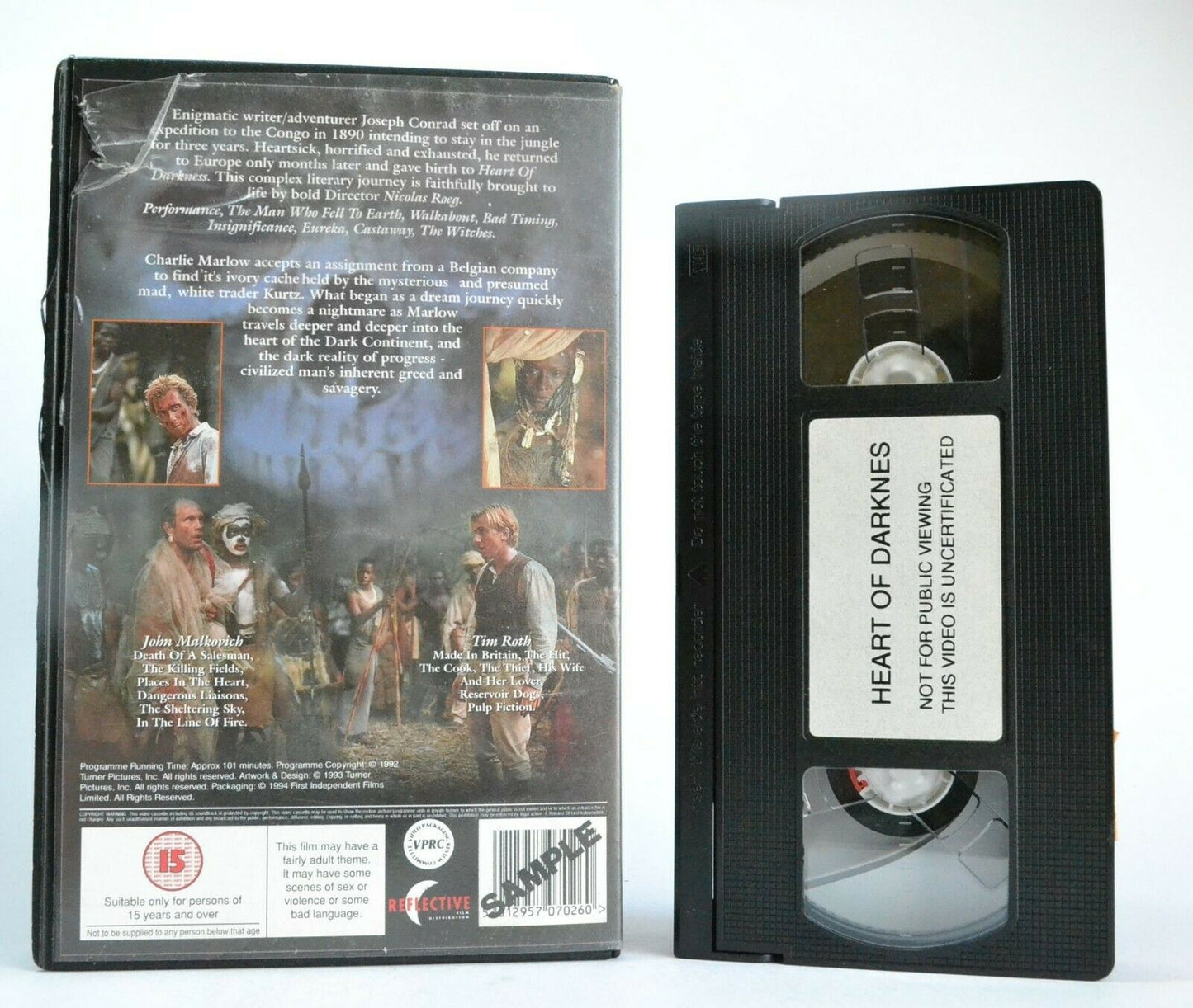 Heart Of Darkness: Based On J.Conrad Novel - (1993) TV Movie - Drama - Pal VHS-