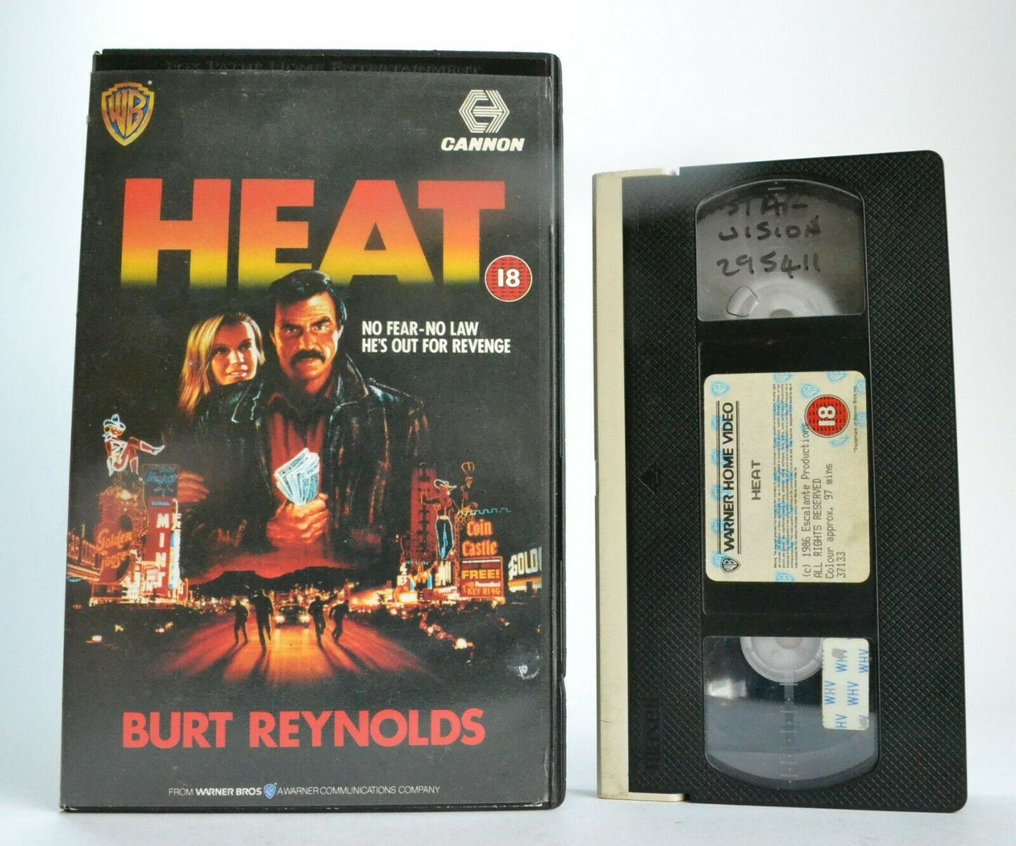 Heat: (1986) - Hard-Edged Thriller/Ex Merc Action - B.Reynolds - Large Box - VHS-