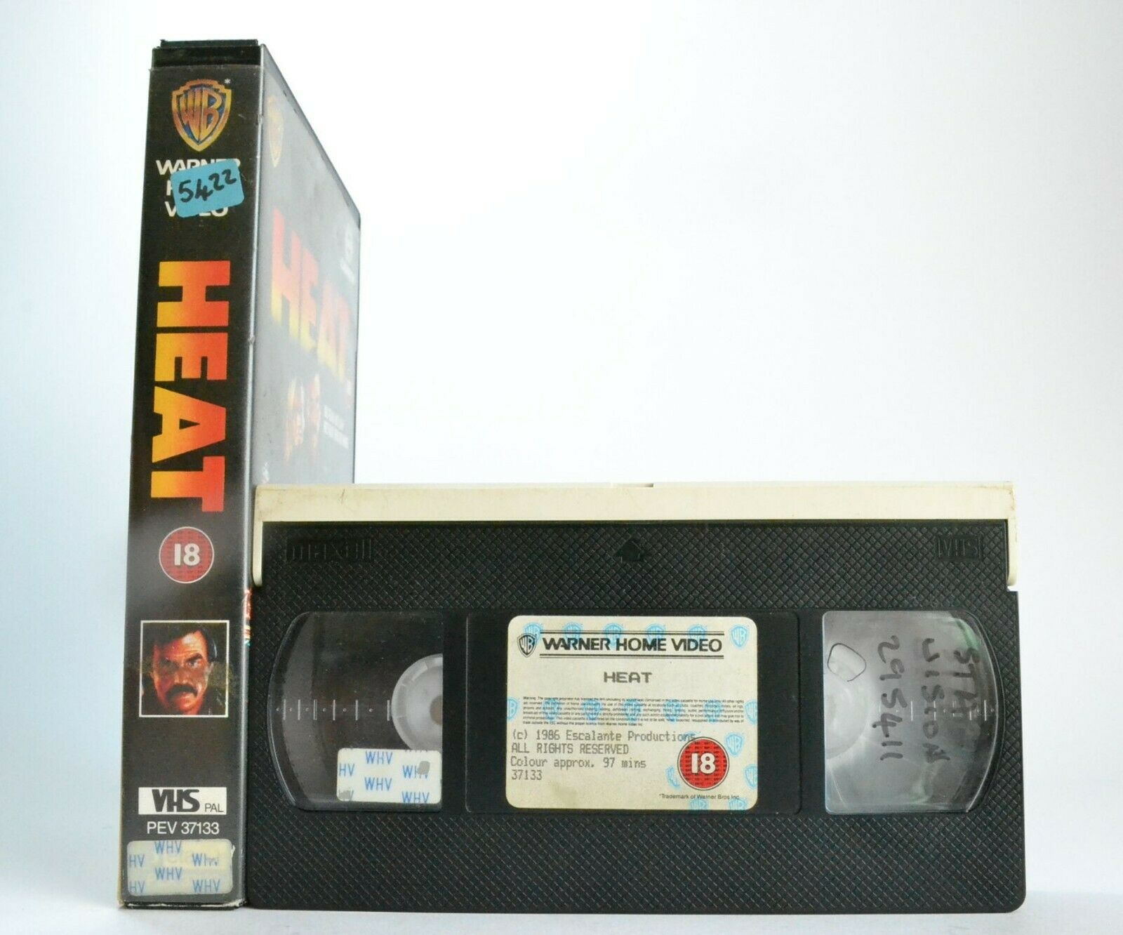 Heat: (1986) - Hard-Edged Thriller/Ex Merc Action - B.Reynolds - Large Box - VHS-