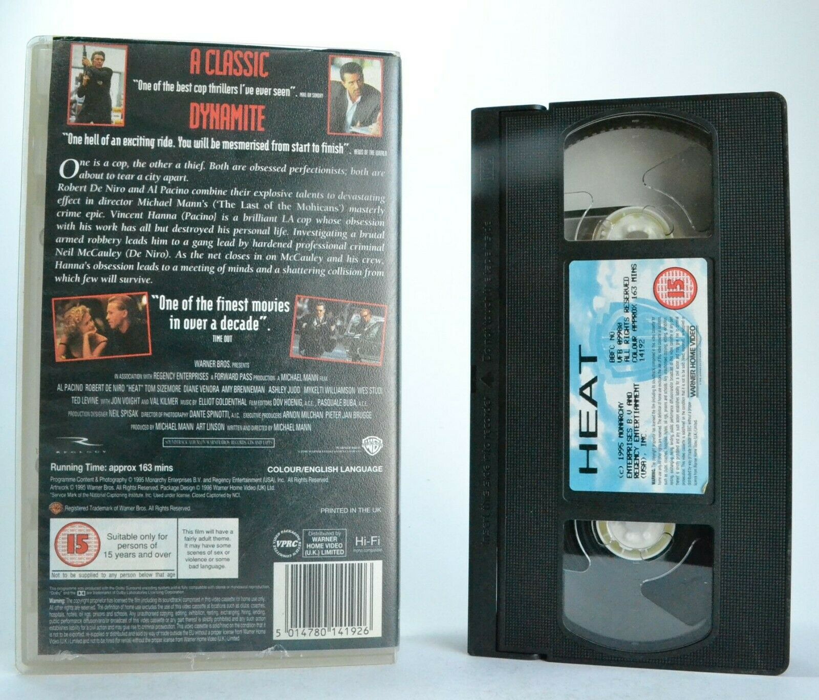 Heat (1995): Al Pacino Vs. Robert De Niro - Action - Michael Mann Film - Pal VHS-