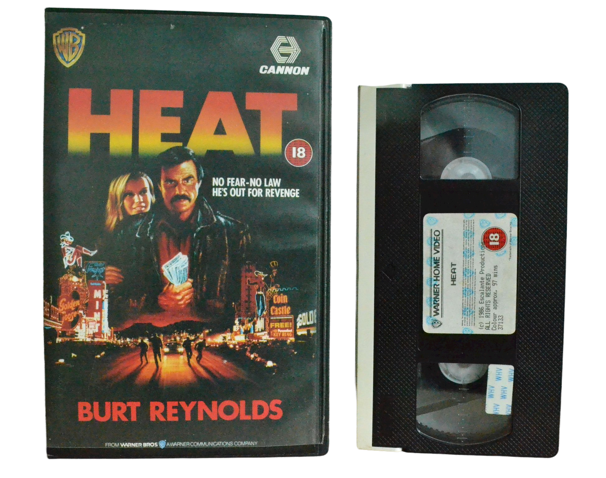 Heat - Burt Reynolds - Warner Home Video - Vintage - Pal VHS-