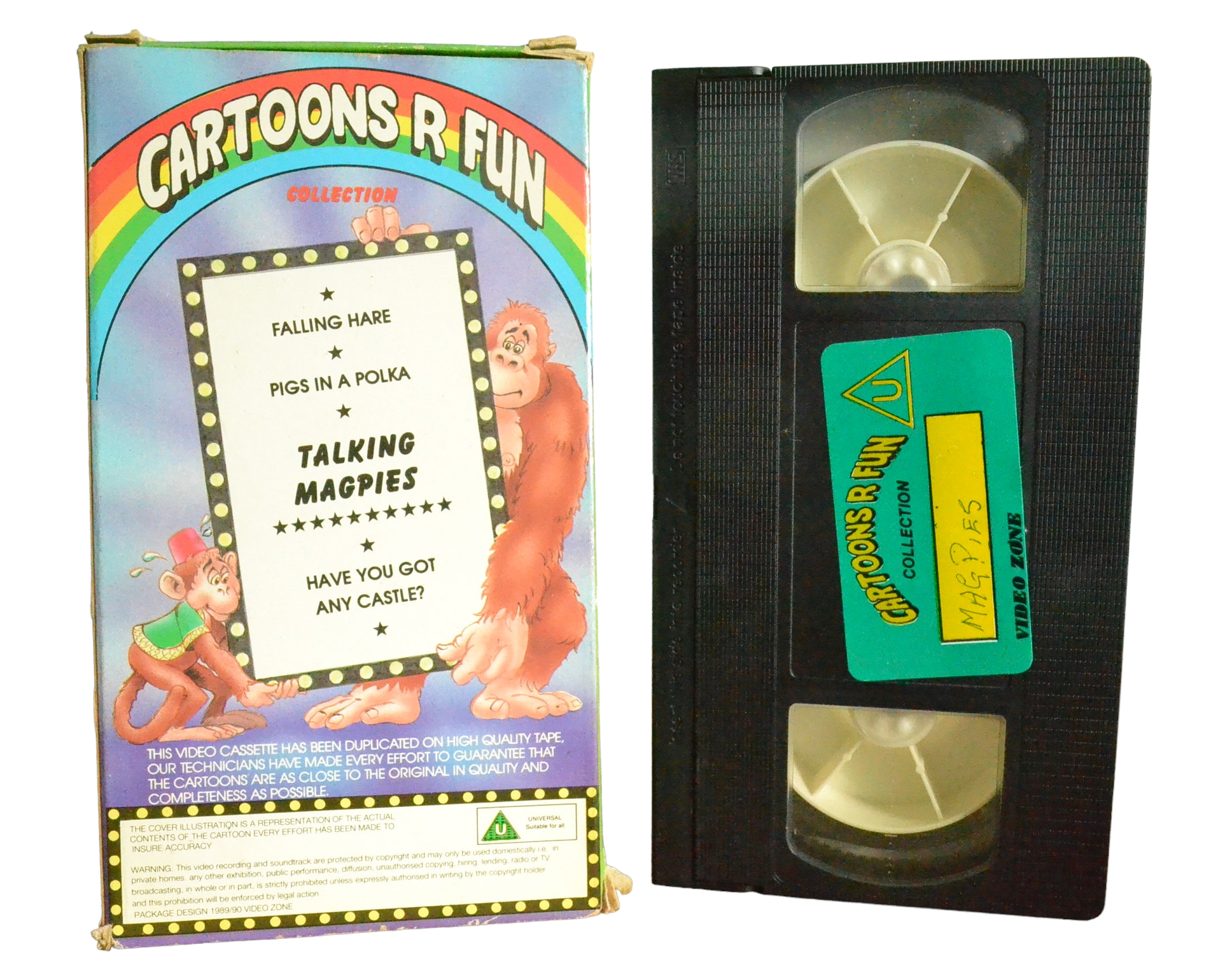 Heckle & Jeckle The Taking Magpies - Ned Sparks - Video Zone - CRF 77707 - Carton - Pal - VHS-