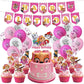 Paw Patrol Birthday Party Decoration - Girls Pink Sky Paper Cups Plates Tableware Balloons - Supplies For Kids - Baby Shower Favors-44pcs set-