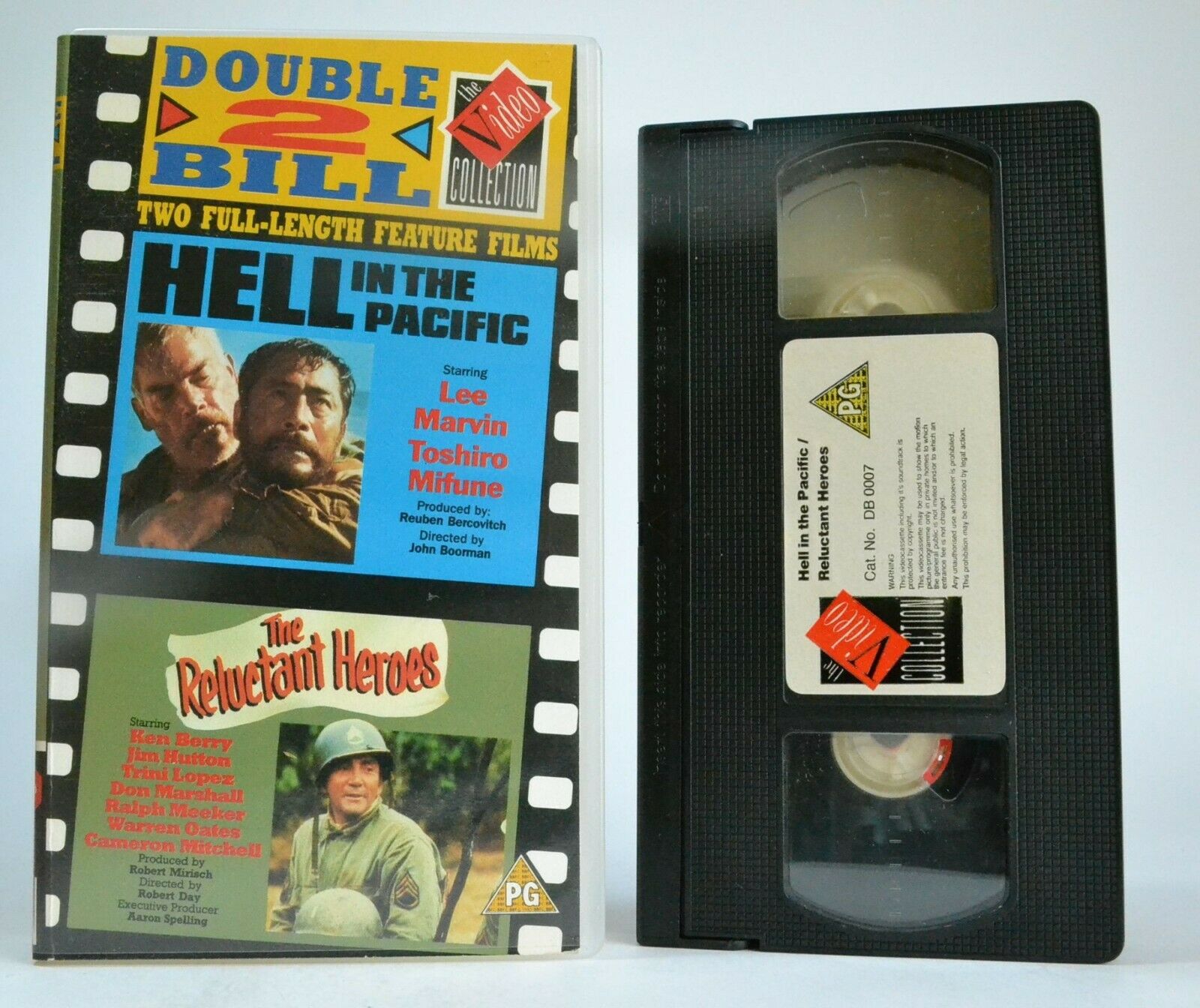 Hell In The Pacific/The Reluctant Heroes: Double War Films - Lee Marvin - VHS-