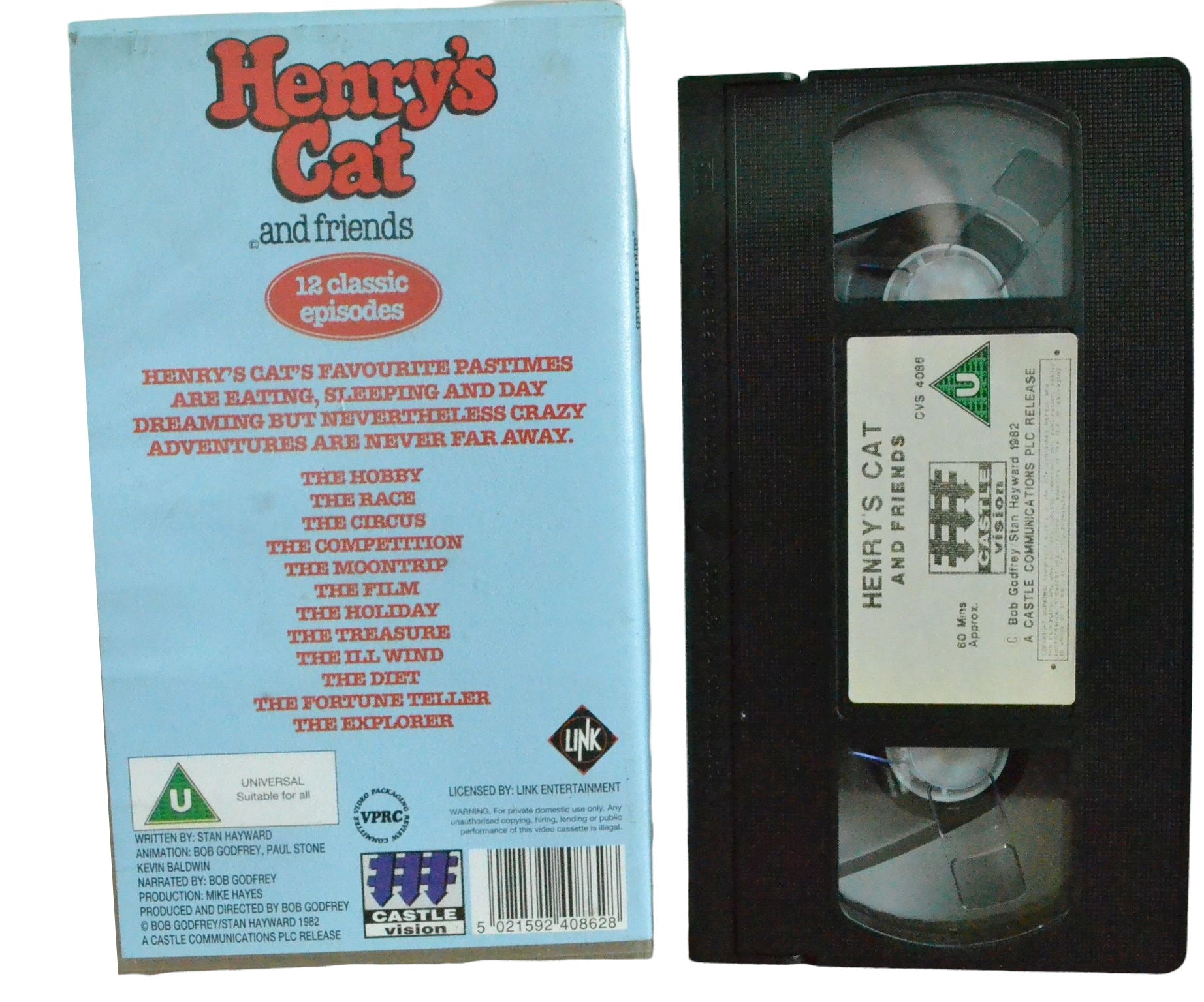 Henry's Cat and Friends (12 Classic Episodes) - Castle Vision - Children's - Pal VHS-