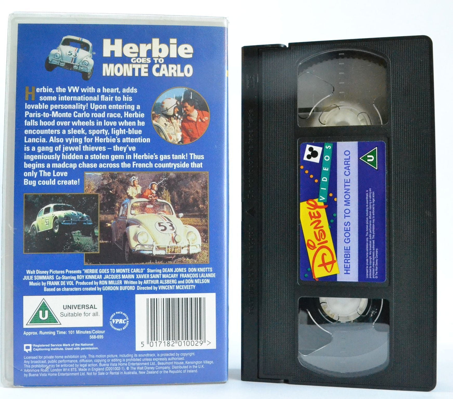 Herbie Goes To Monte Carlo: VW Beetle With A Heart - Family Classic Disney VHS-