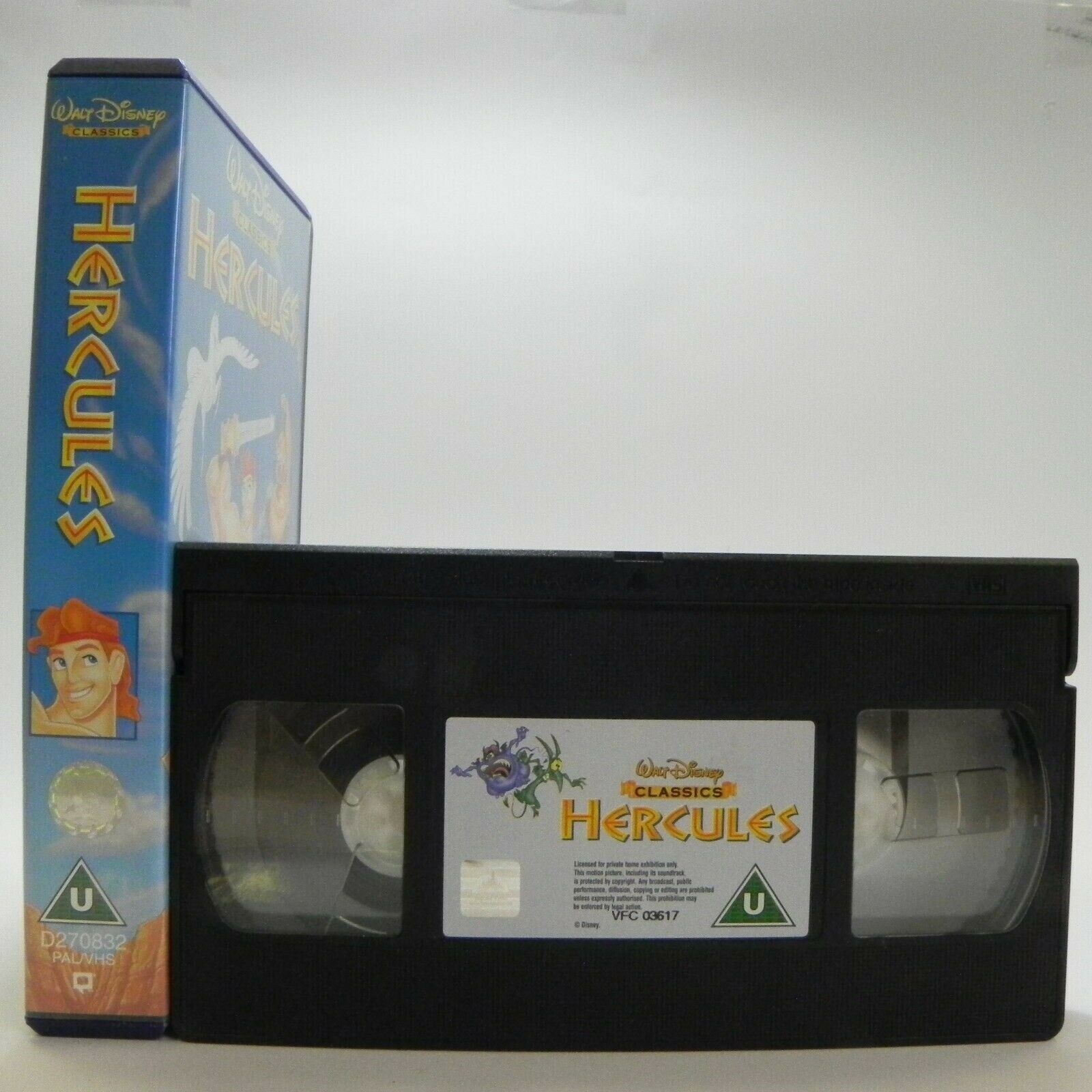 Hercules - Walt Disney Classics - Musical Adventure - Animated - Kids - Pal VHS-