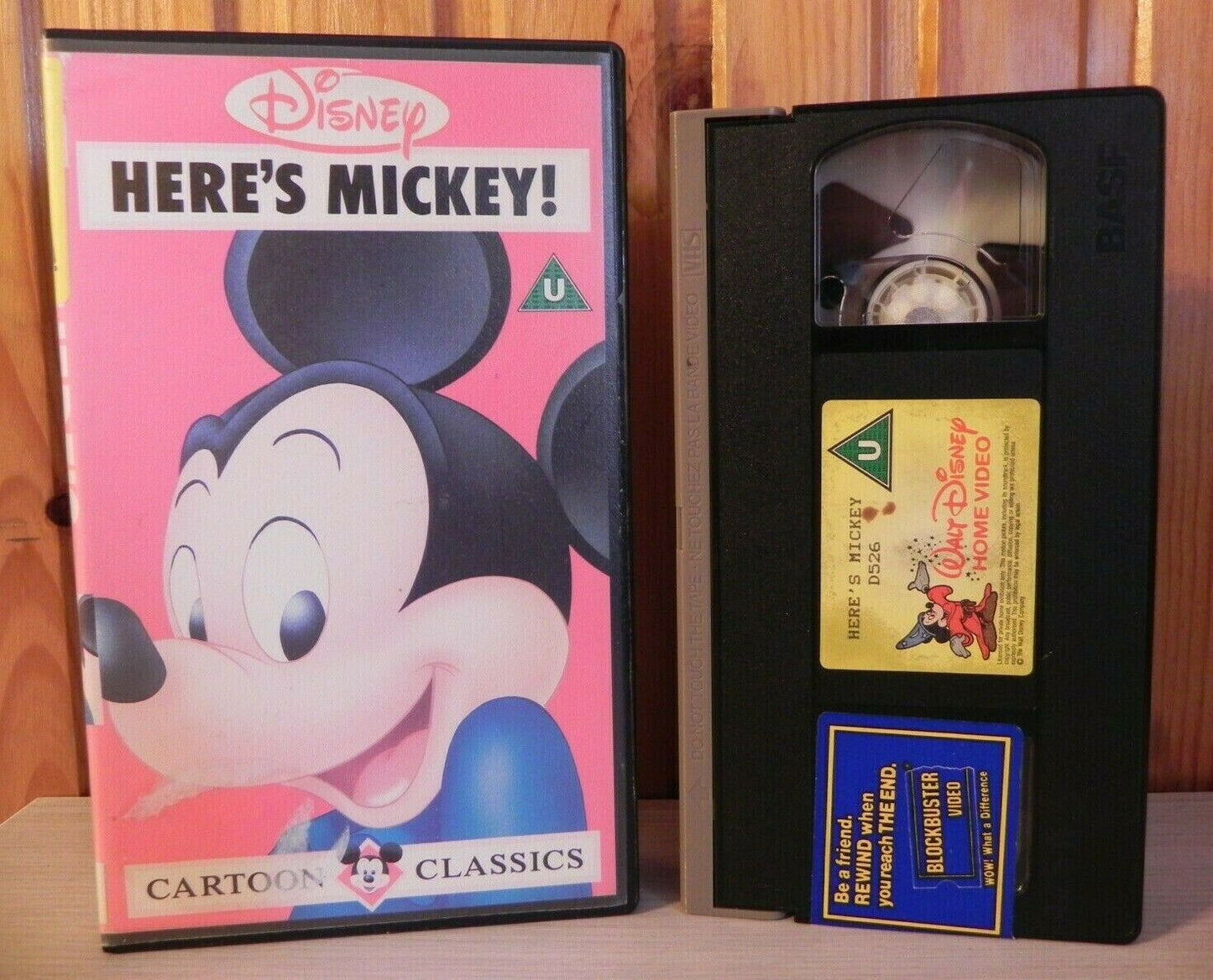 Here's Mickey - Walt Disney Classic - Mickey Mouse - Animated - Children's - VHS-