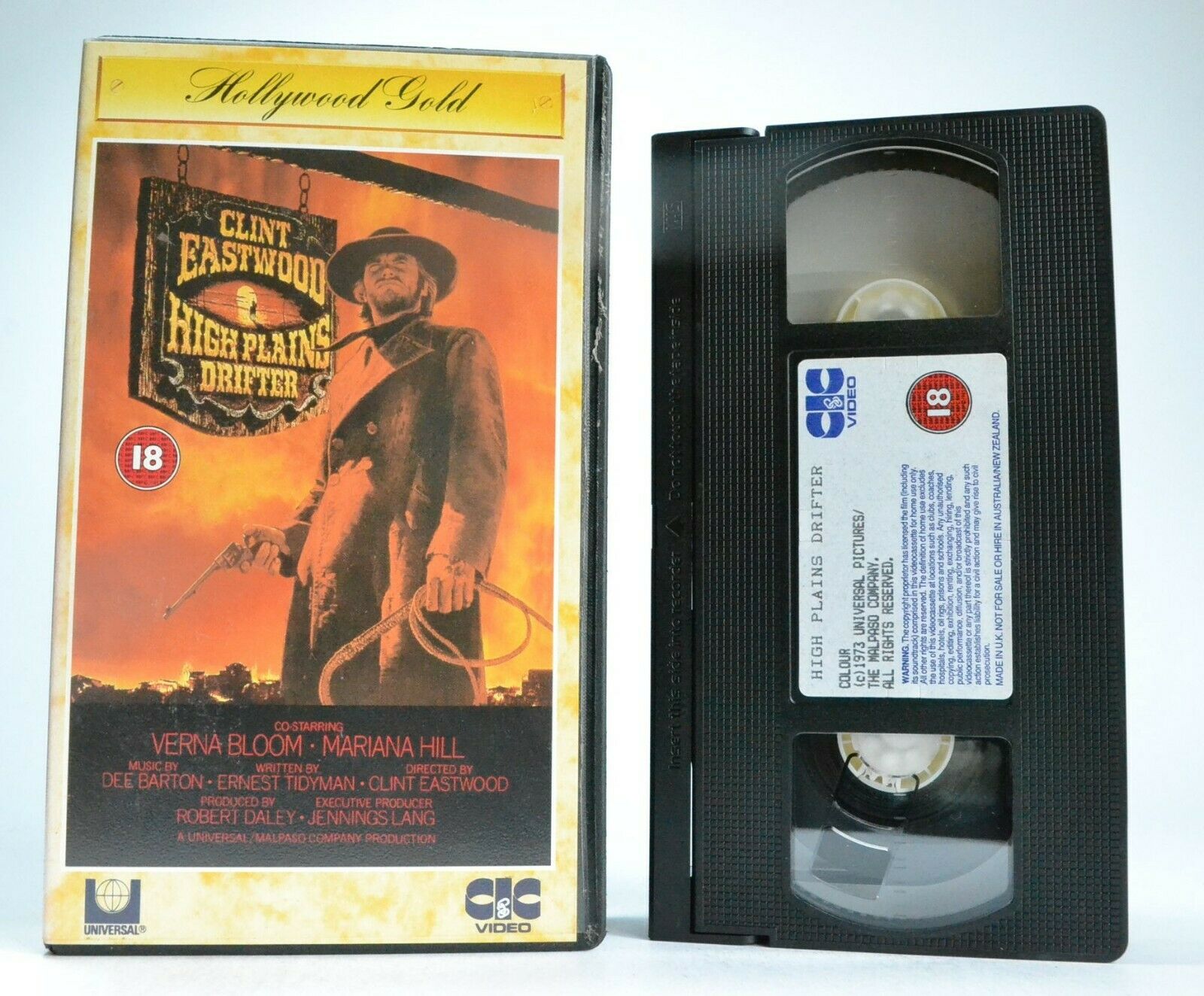 High Plains Drifter (1973): Clint Eastwood - Western - 'The Stranger' - Pal VHS-