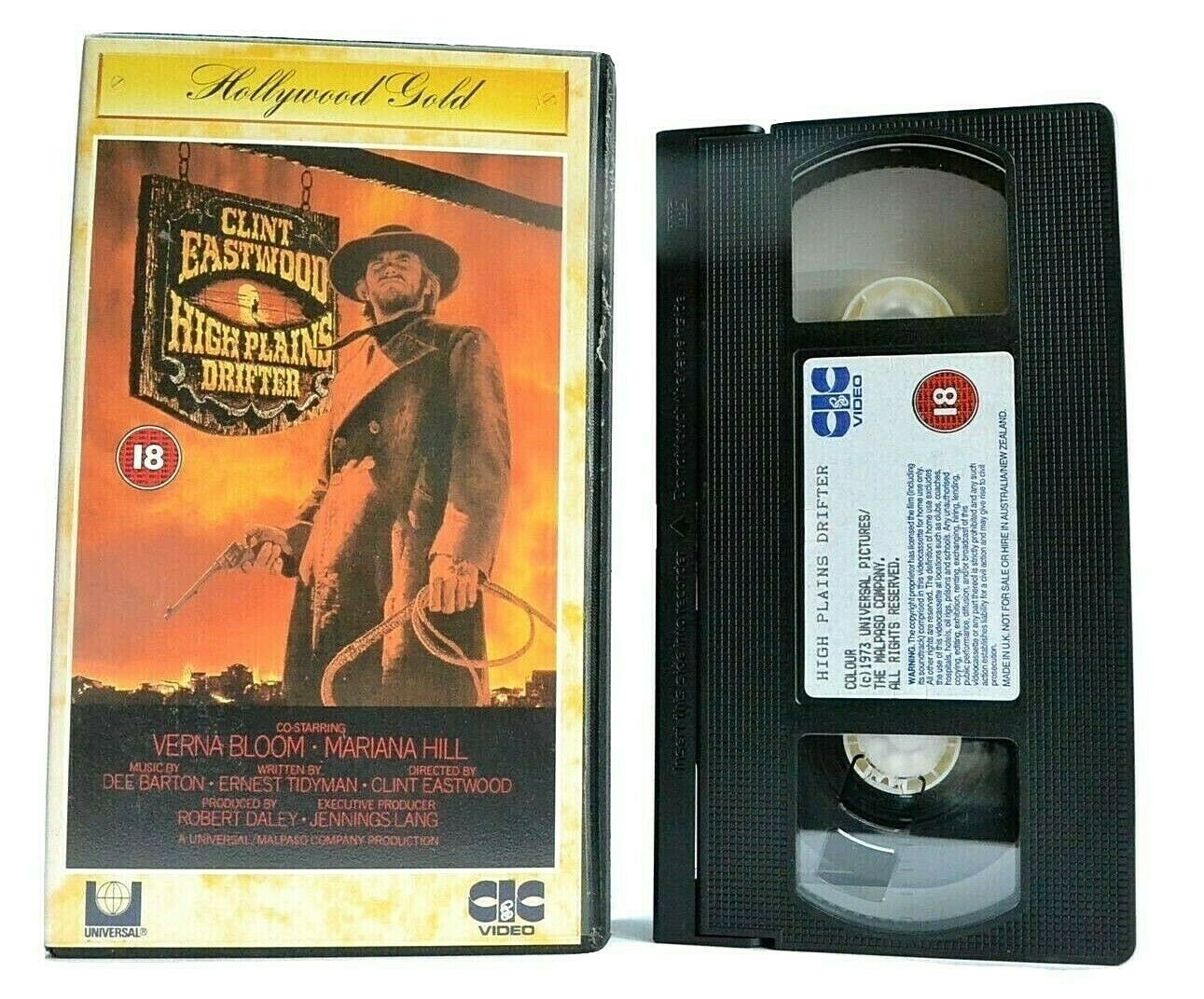 High Plains Drifter (1973): Clint Eastwood - Western - 'The Stranger' - Pal VHS-