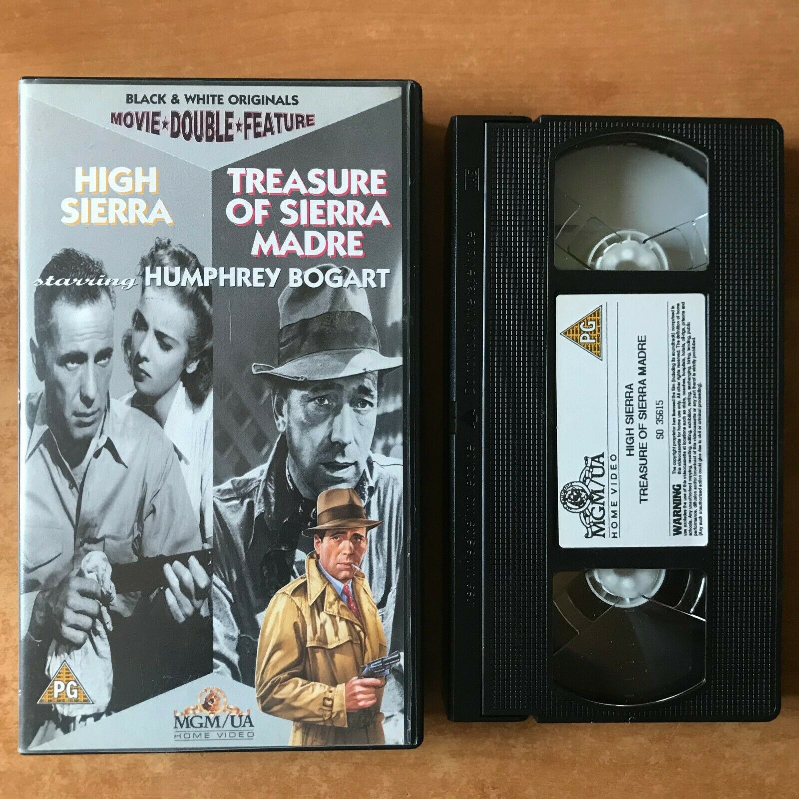 High Sierra / Treasue Of Sierra Madre [Double Bogart] Black/White Action - VHS-