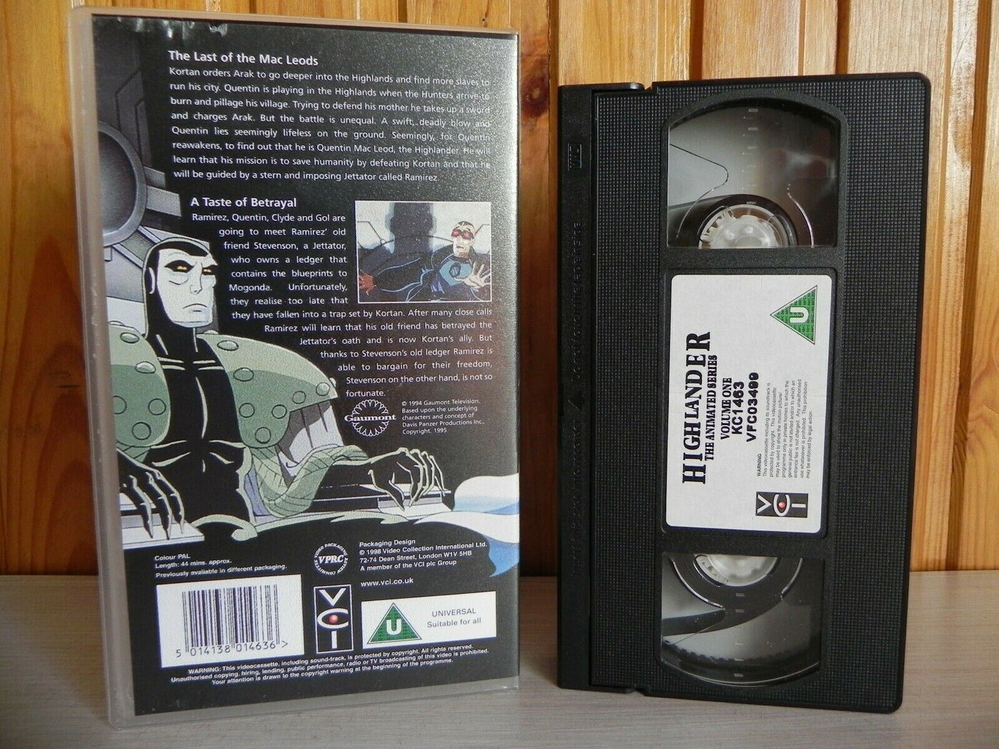 Highlander - The Animated Series - Volume 1 - Two Episodes - Kids - Pal VHS-