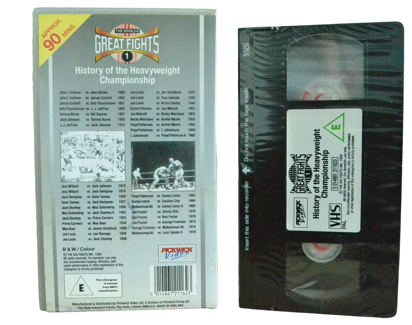 History Of The Heavyweight Championship - John L Sullivan - Pickwick Video - Boxing - Pal VHS-