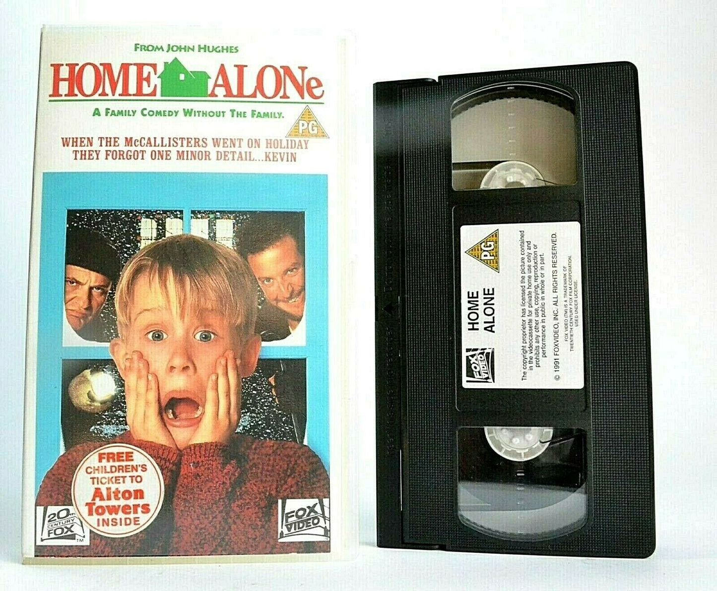 Home Alone (1990); - M.Culkin - Comedy - Alton Tower Tickets Not Included - VHS-