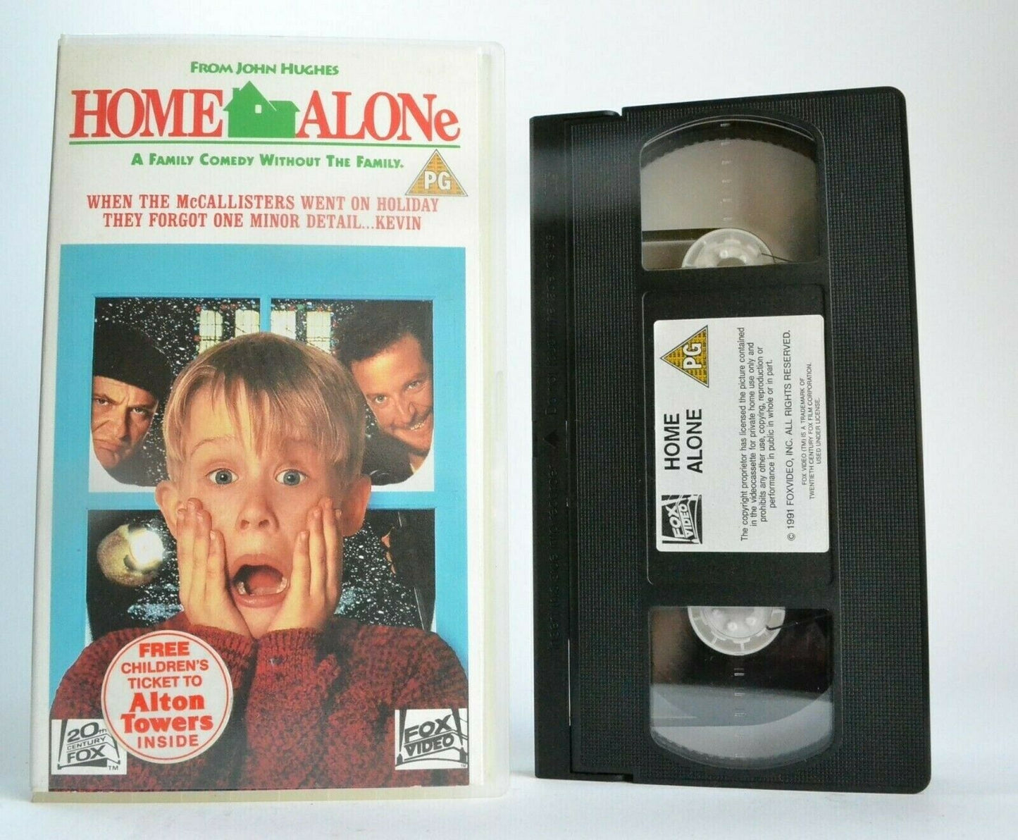 Home Alone (1990); - M.Culkin - Comedy - Alton Tower Tickets Not Included - VHS-