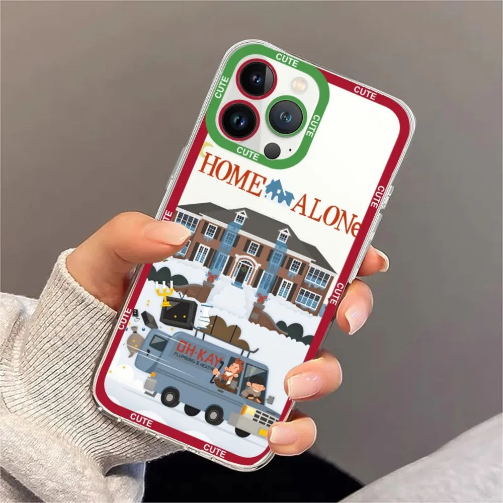 Home Alone Phone Case for iPhone 11 12 Mini 13 14 Pro Max - Transparent Shell-z2-iphone 14-