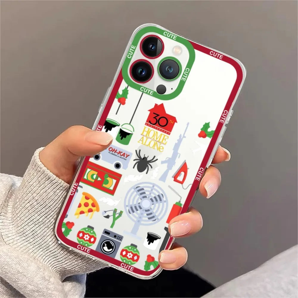 Home Alone Phone Case for iPhone 11 12 Mini 13 14 Pro Max - Transparent Shell-z3-iphone 12 Mini-