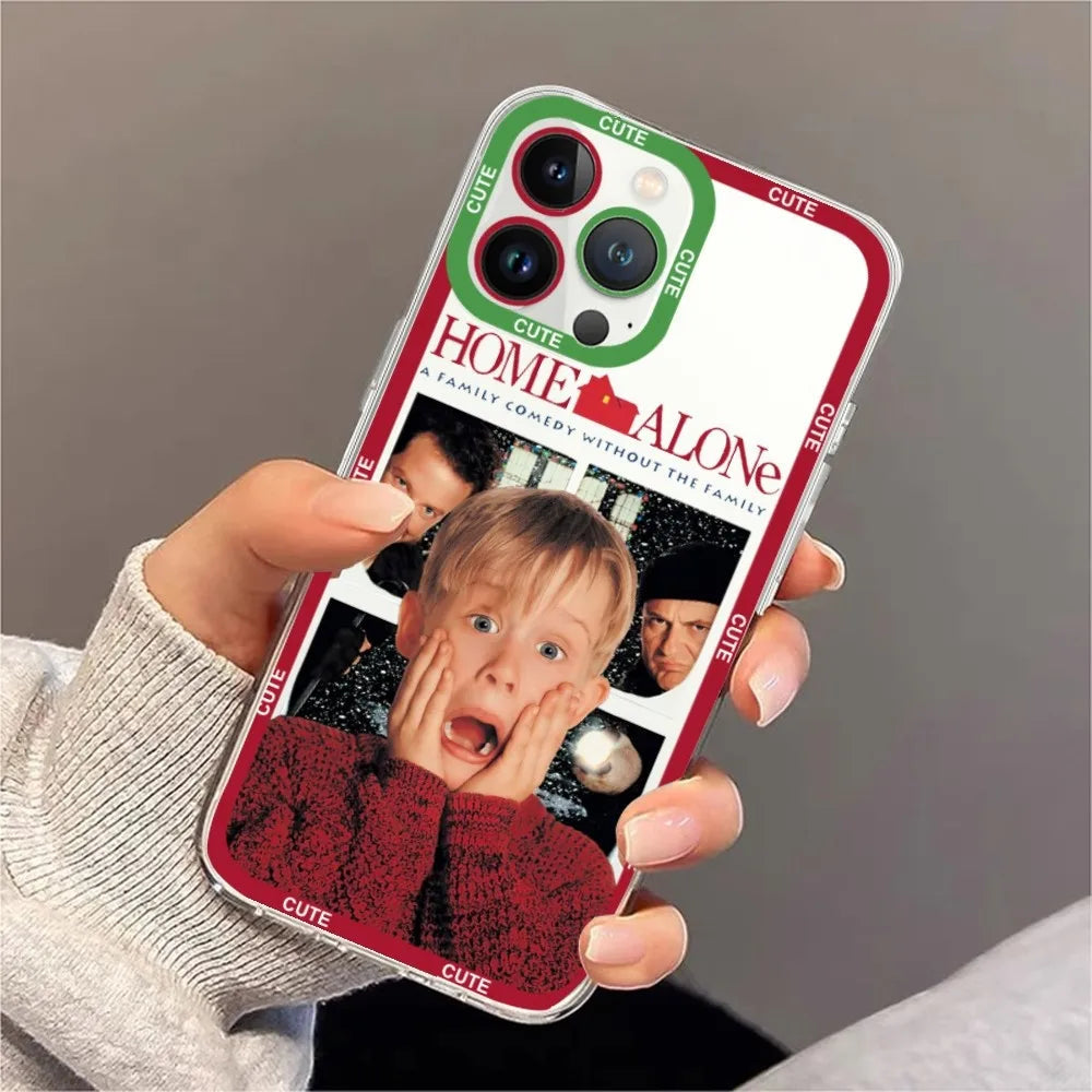 Home Alone Transparent Phone Case for iPhone 11, 12 Mini, 13, 14, Pro Max - Stylish Protective Shell-z1-iphone 11 PRO MAX-