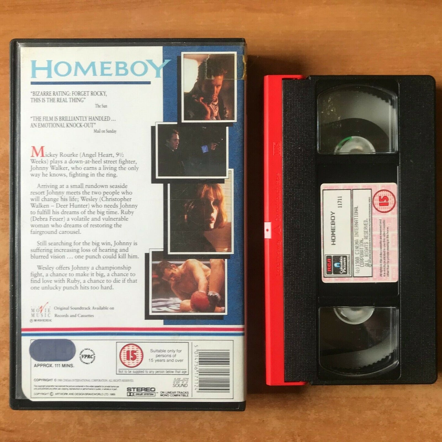 Homeboy: Boxing Drama; [Large Box] Mickey Rourke / Christopher Walken - Pal VHS-