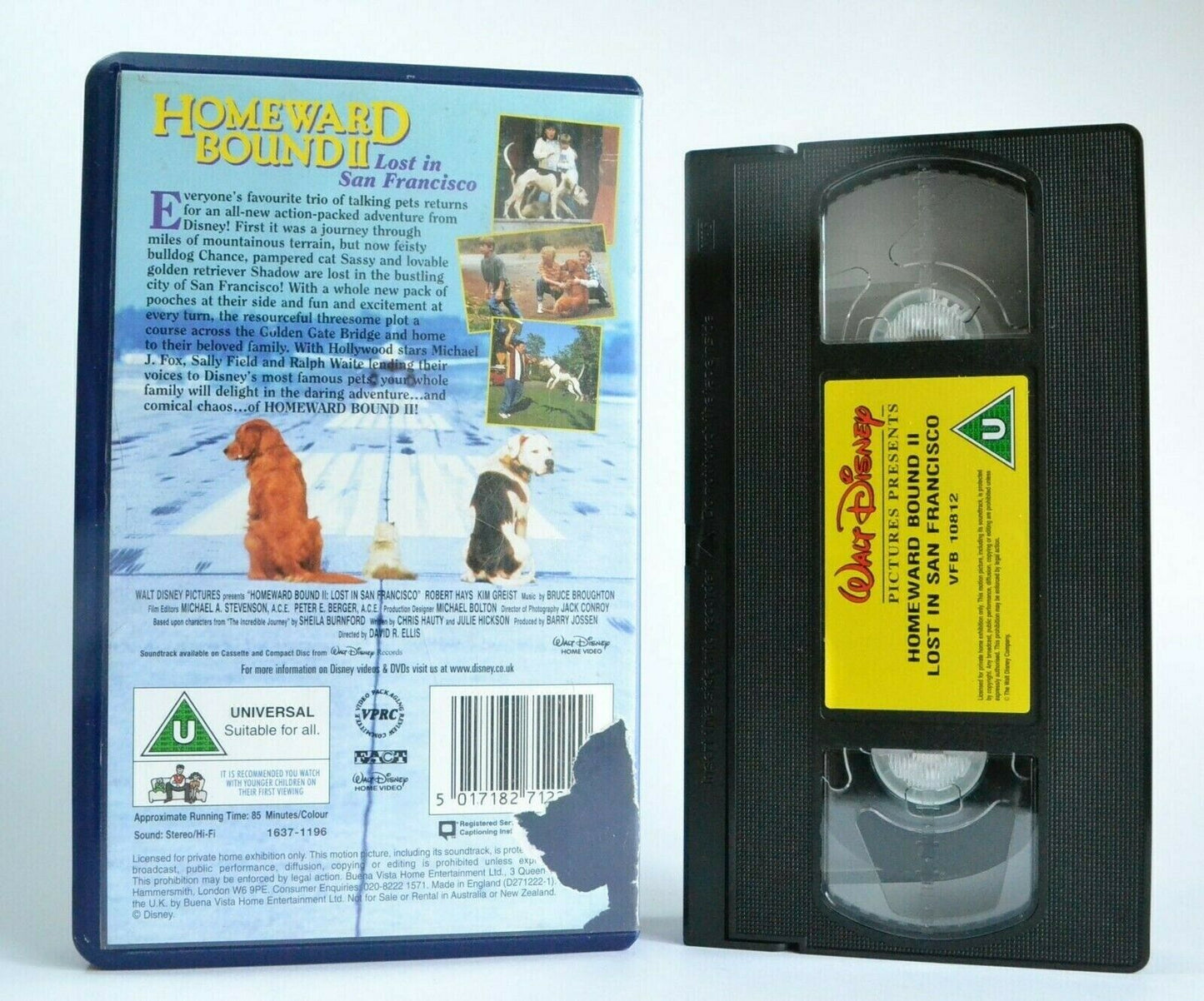 Homeward Bound 2: Lost In San Francisco - Adventure Comedy - Children's - VHS-