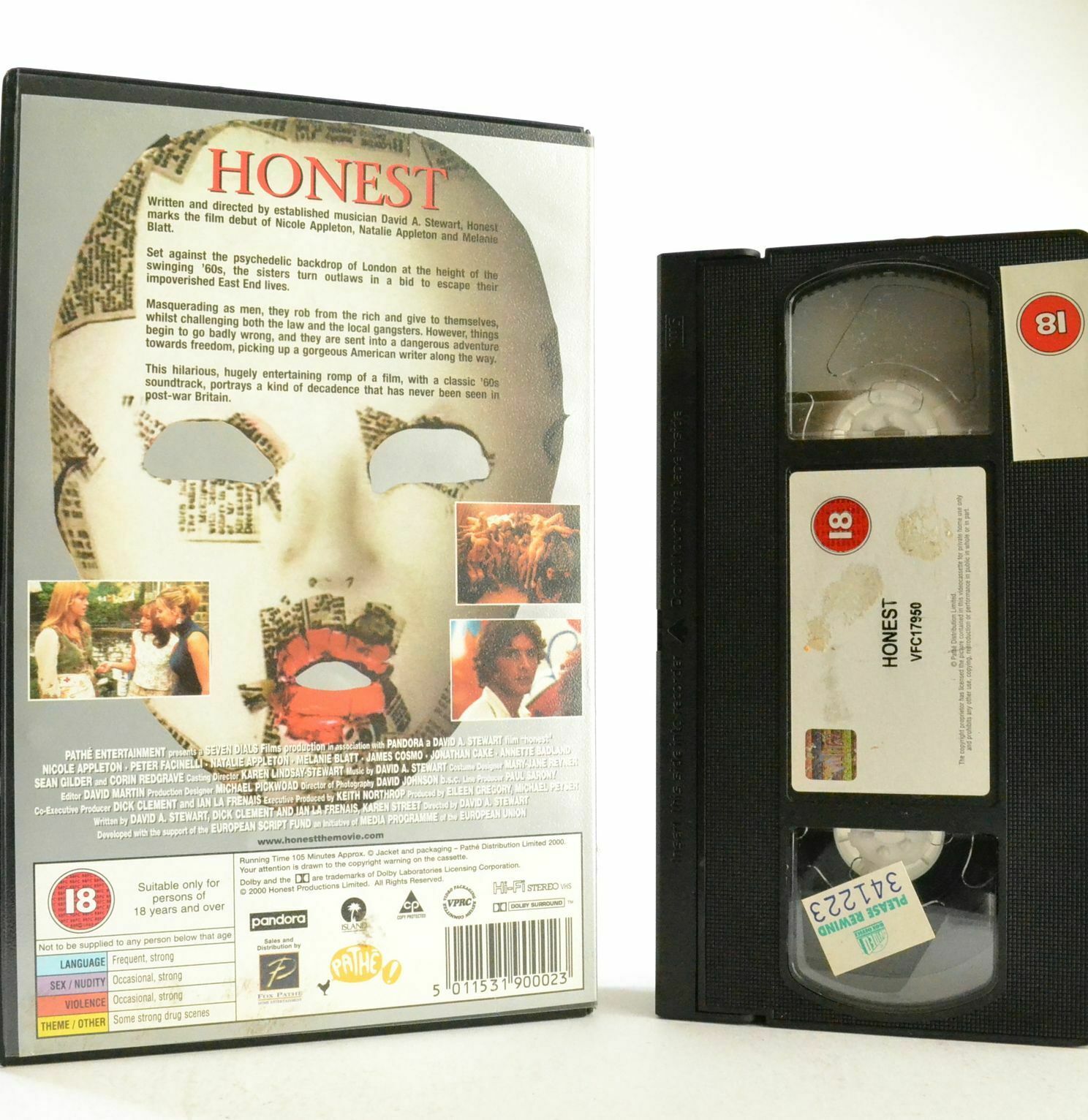 Honest: Black (Crime) Comedy (2000) - Eurythmics / All Saints - Ex-Rental - VHS-