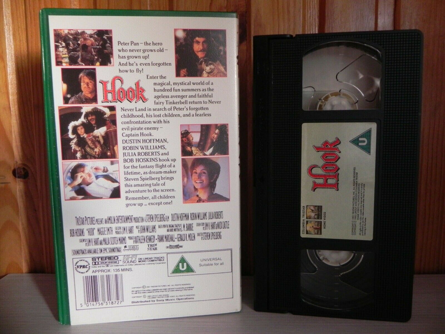 Hook (1991): Film By Steven Spielberg - Fantasy Adventure - Children's - Pal VHS-