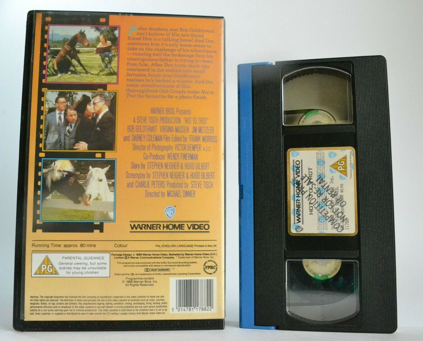 Hot To Trot (1989): Comic Reincarnation - Large Box - Bobcat Goldthwait - VHS-