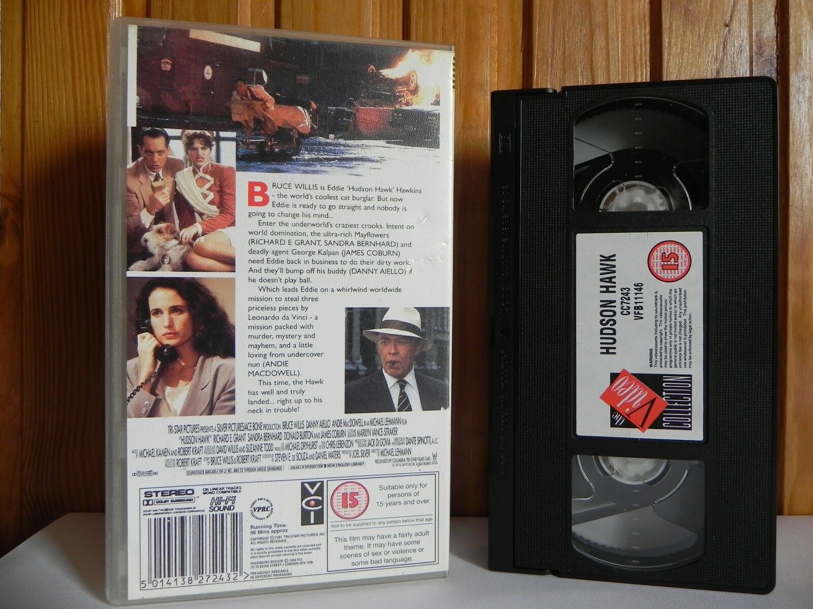 Hudson Hawk (1991): Action [Columbia] Small Box - Bruce Willis / Danny Aiello - Pal VHS-