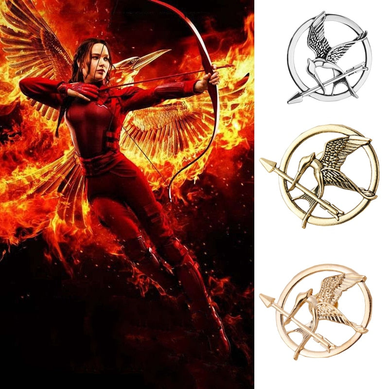 Hunger Games Brooch Pin Bird Eagle Arrow Logo Badge Vintage Fashion Hot Animal Game Movie Jewelry-