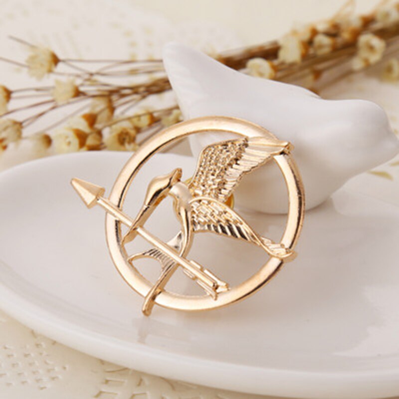 Hunger Games Brooch Pin Bird Eagle Arrow Logo Badge Vintage Fashion Hot Animal Game Movie Jewelry-