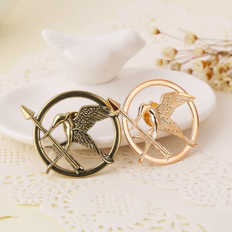 Hunger Games Brooch Pin Bird Eagle Arrow Logo Badge Vintage Fashion Hot Animal Game Movie Jewelry-