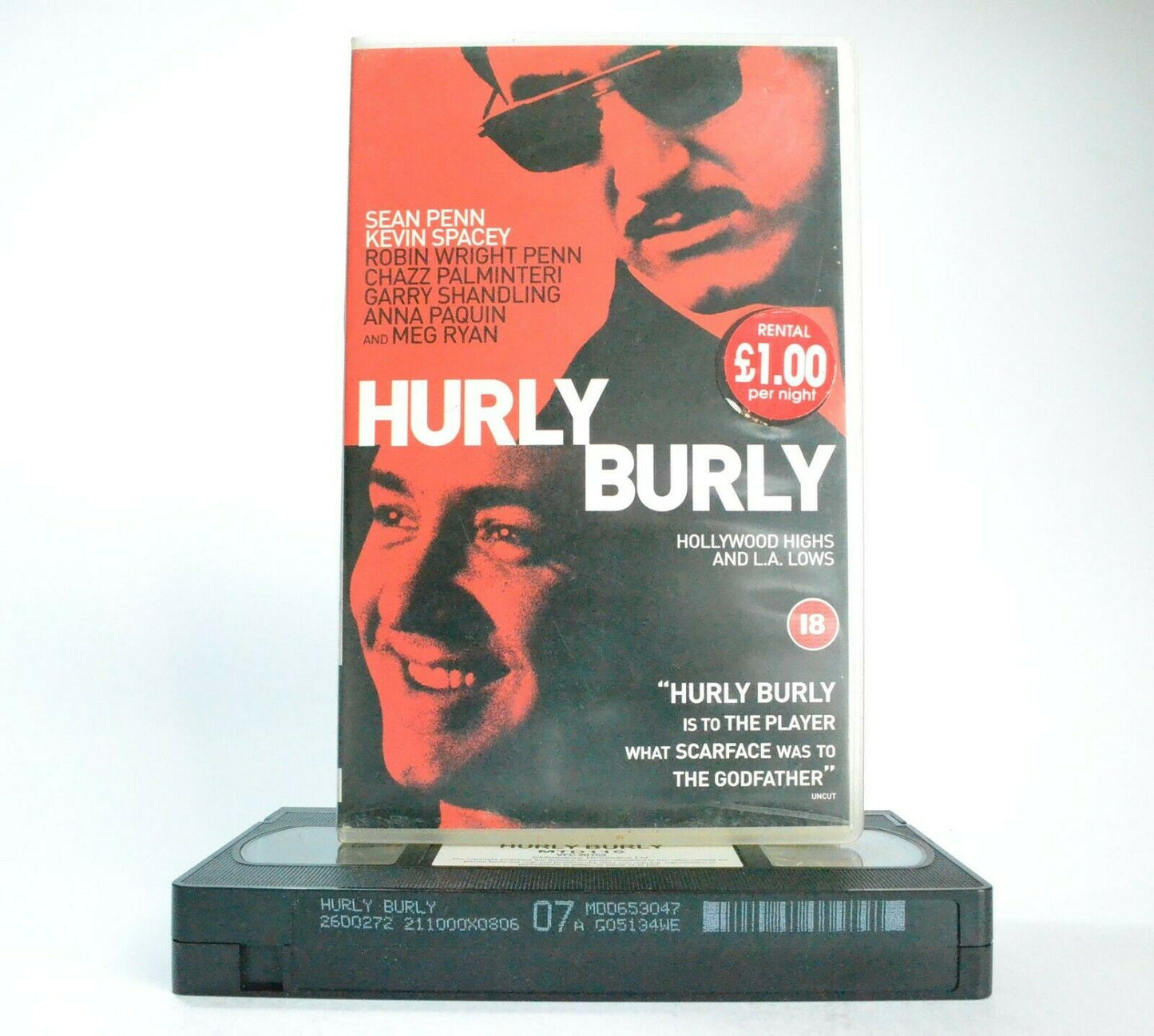 Hurly Burly: Drama (1998) - Large Box - Sex, Drugs And Hedonism - S.Penn - VHS-