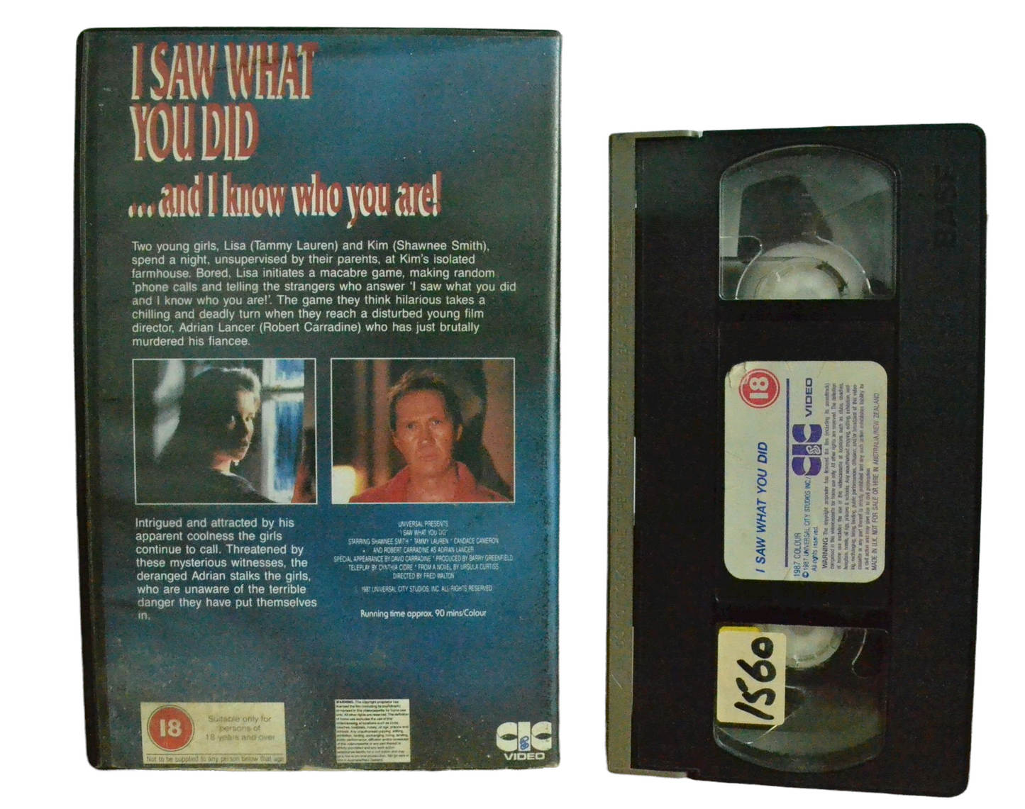 I Saw What You Did - Tammy Lauren - CIC Videos - Vintage - Pal VHS-