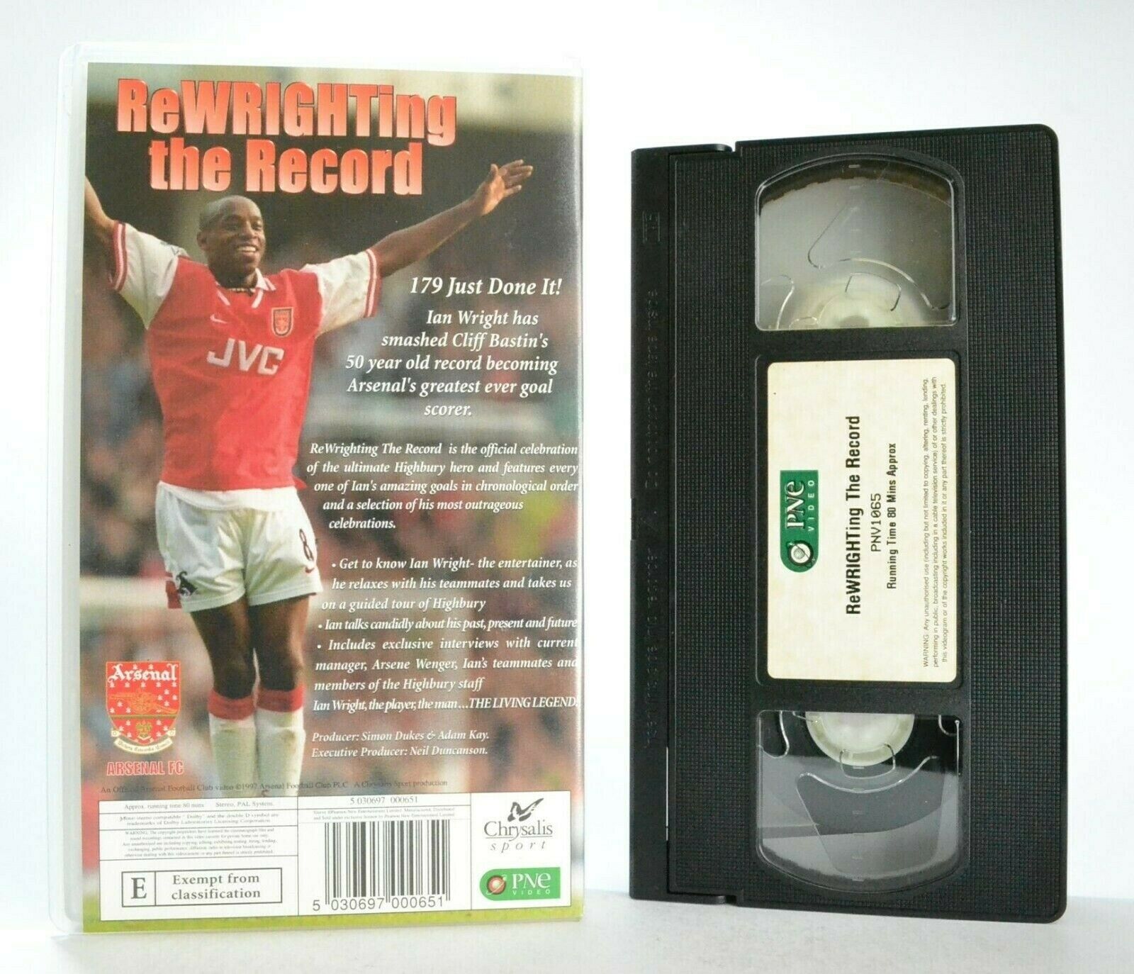 Ian Wright: ReWRIGHTing The Record - Arsenal F.C. - Greatest Striker - Pal VHS-