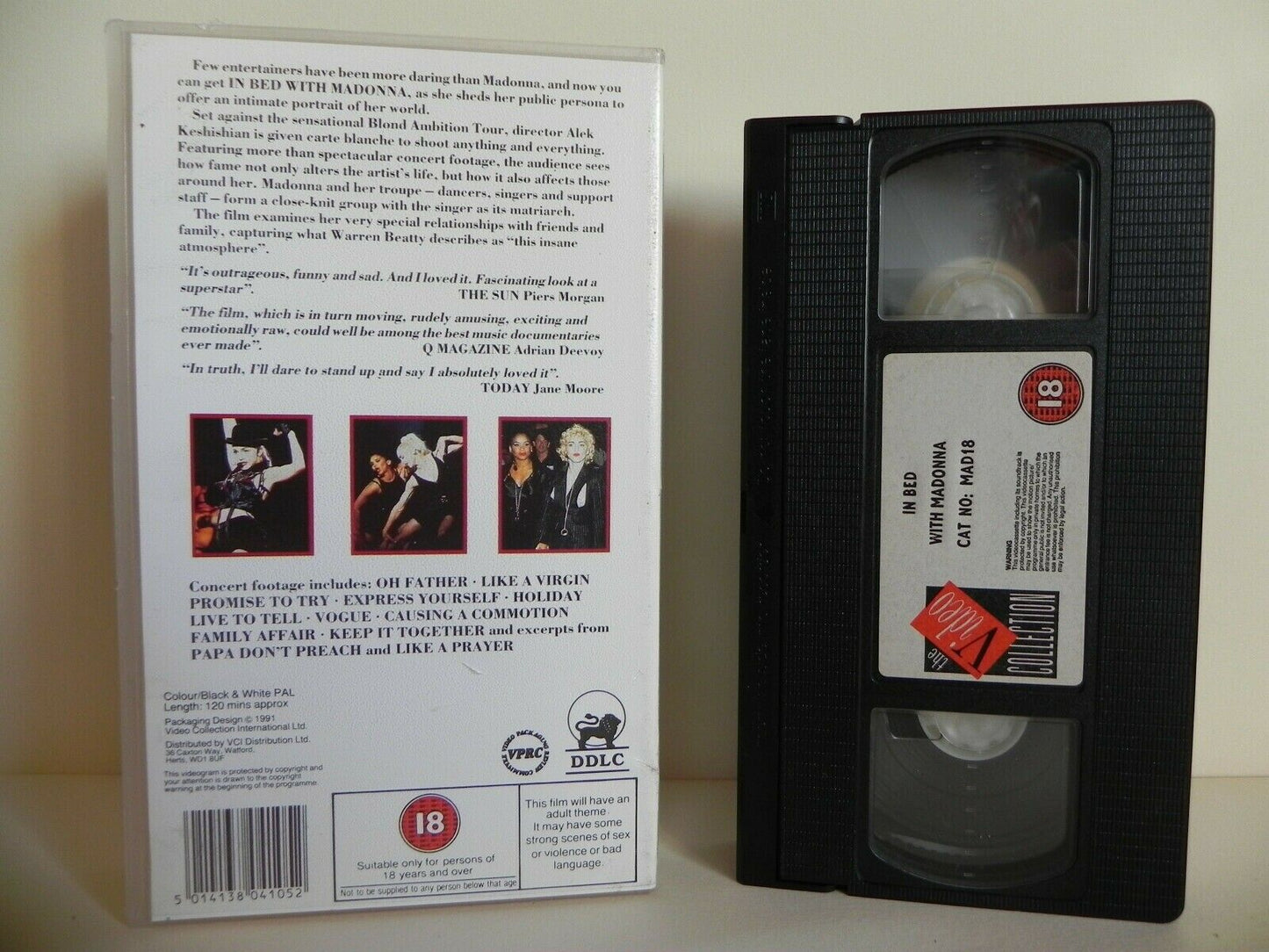 In Bed With Madonna - Hi-Fi Stereo - Documentary - Concert Footage - Pal VHS-