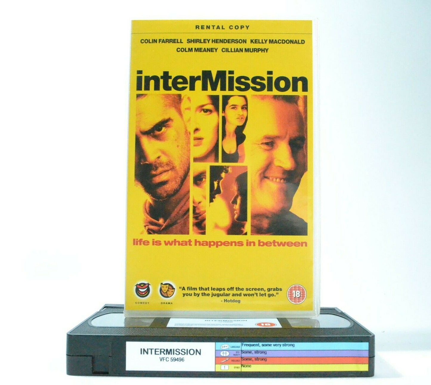 Intermission: Irish Cult Crime - Large Box/Ex-Rental - C.Farrell/C.Meaney - VHS-