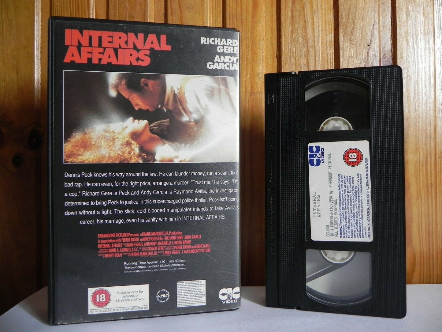 Internal Affairs - CIC - Thriller - Richard Gere - Andy Garcia - Large Box - VHS-