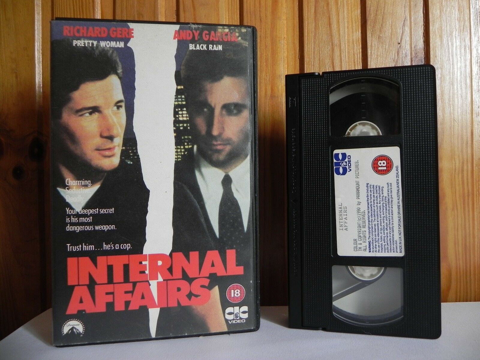 Internal Affairs - CIC - Thriller - Richard Gere - Andy Garcia - Large Box - VHS-