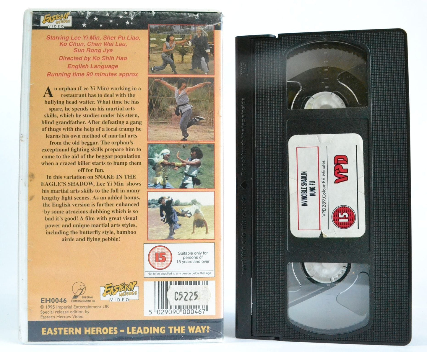 Invincible Shaolin Kung-Fu: Lee Yi Min [18 Butterfly Style] VPD Eastern Heroes - VHS-