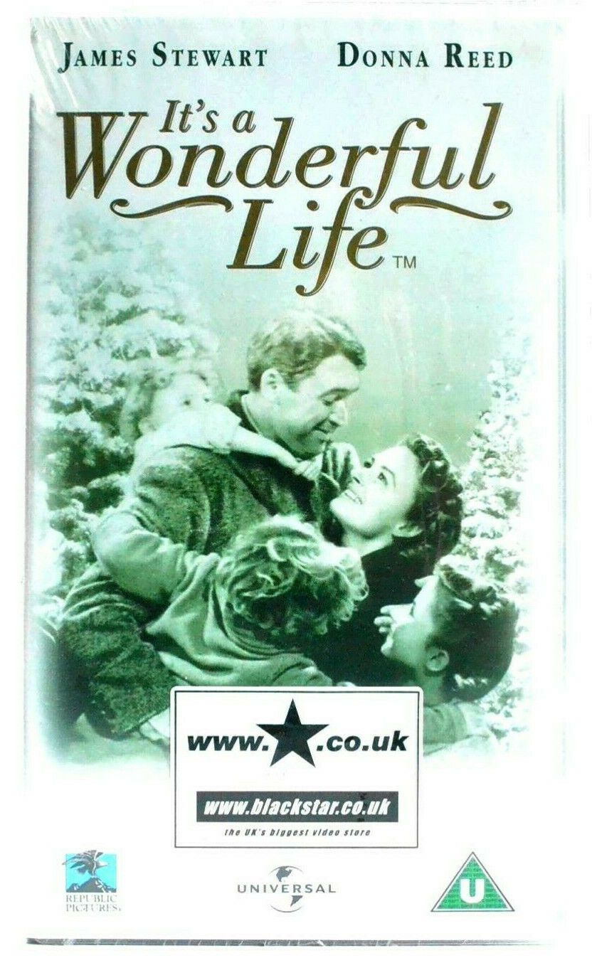 It's A Wonderful Life: Christmas Drama (1946) - James Stewart/Donna Reed - VHS-