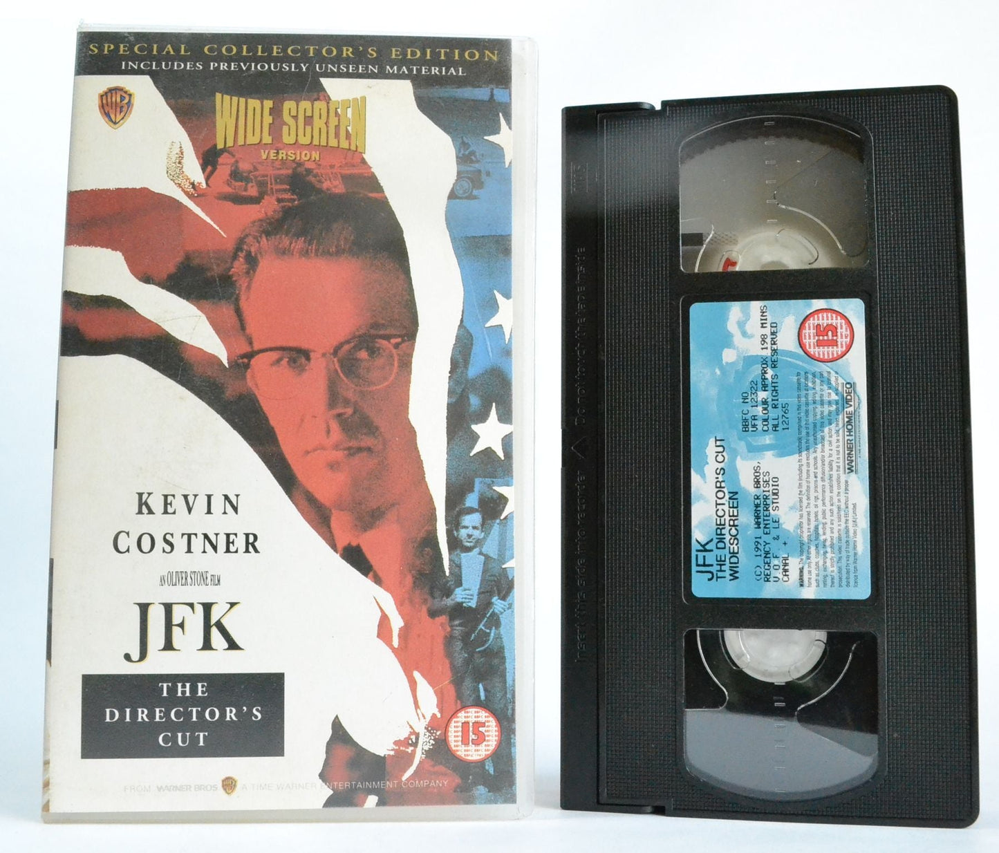 JFK: Bonuses - Kevin Costner - Widescreen - Kennedy 35th President - VHS-