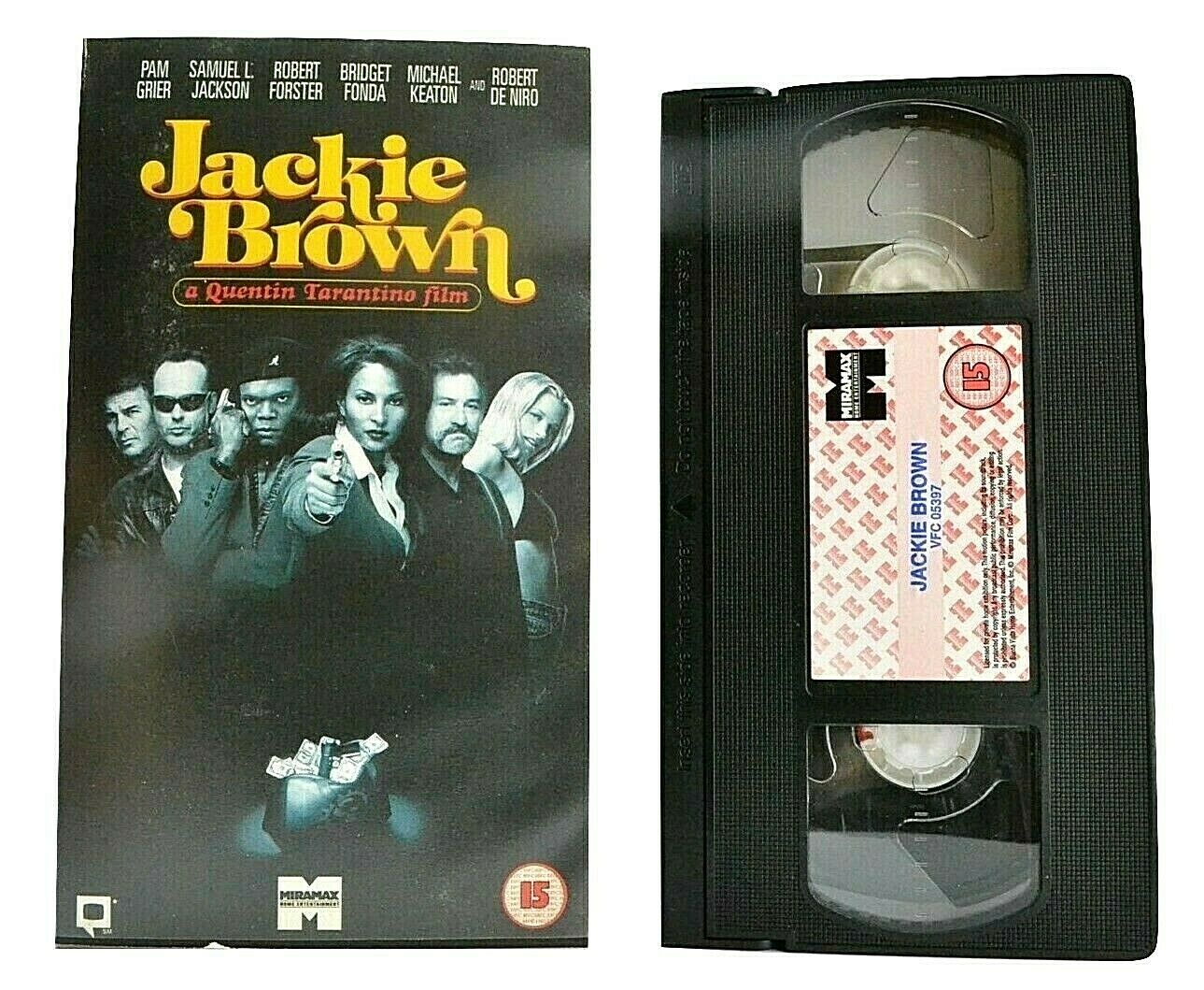 Jackie Brown: Quentin Tarantino 3rd Movie - Crime Thriller - Pam Grier - Pal VHS-