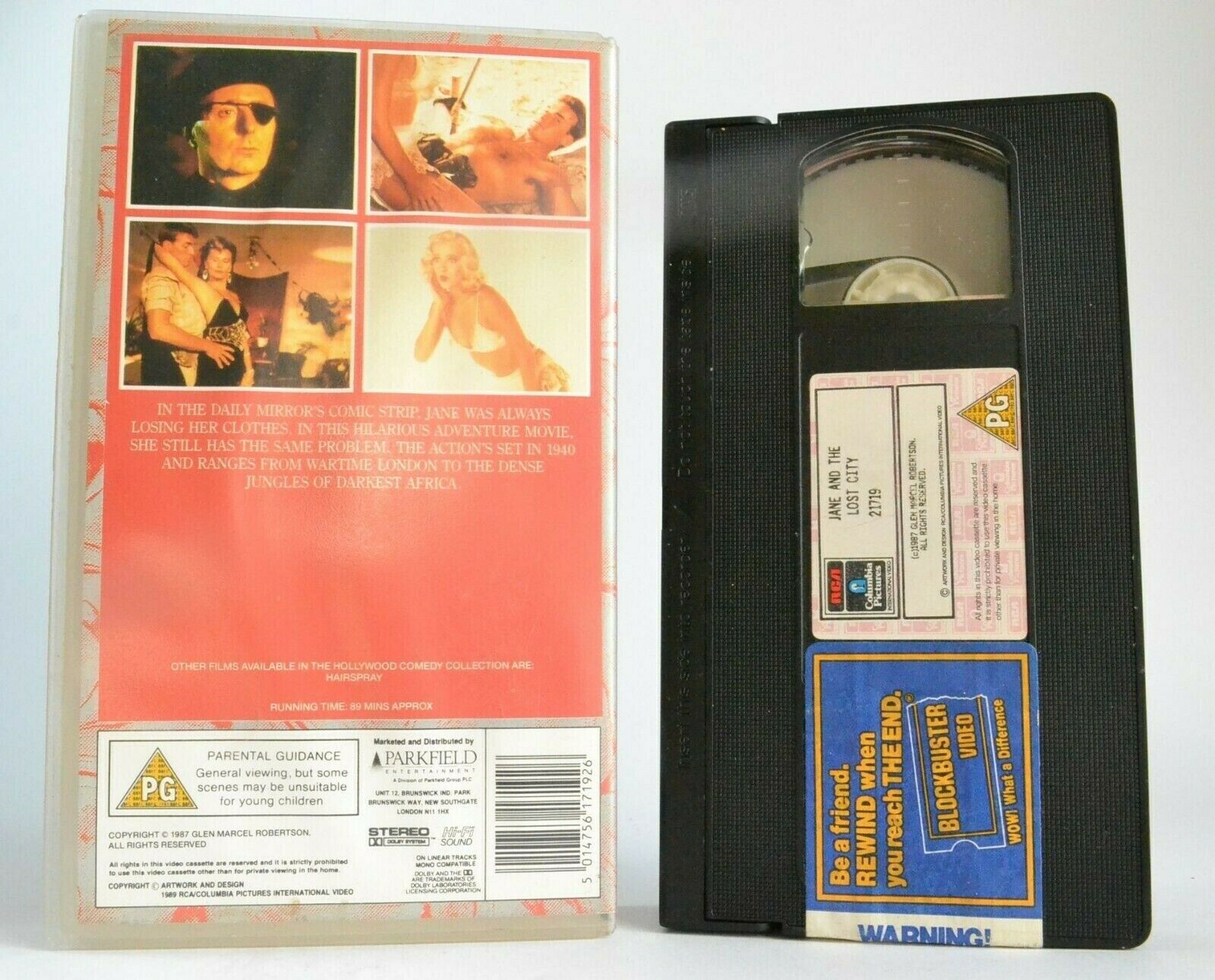 Jane And The Lost City (1987): African Adventure - World War 2 - [Rental] - VHS-