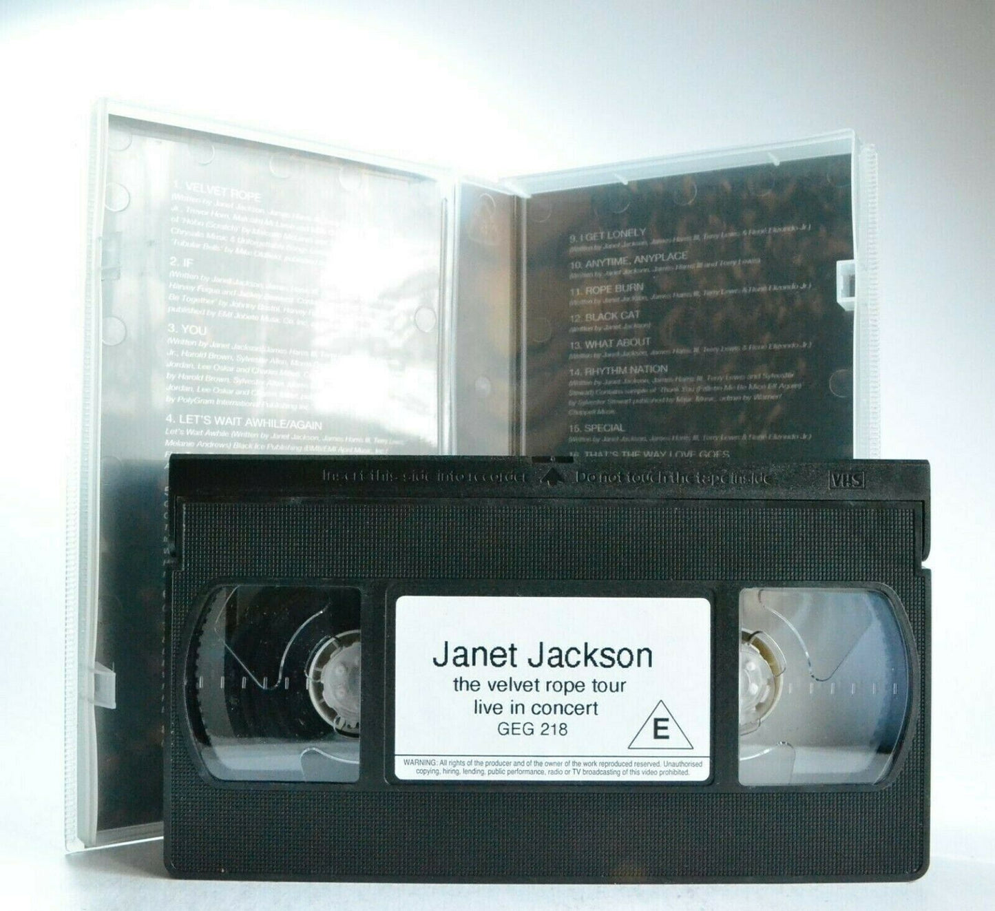 Janet Jackson: The Velvet Rope Tour - Live Performance - New York City - Pal VHS-