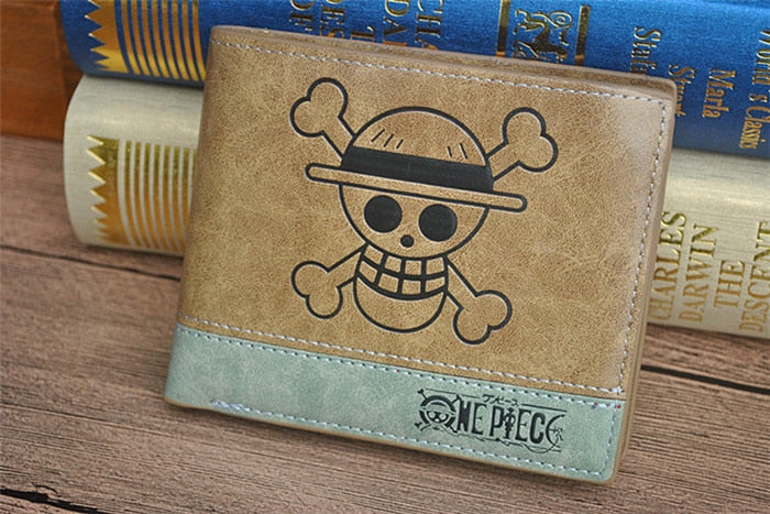 Japanese Anime Death Note/ Attack on Titan/ One Piece/ Game OW Short Wallet With Coin Pocket Zipper Poucht Billetera-One Piece C-