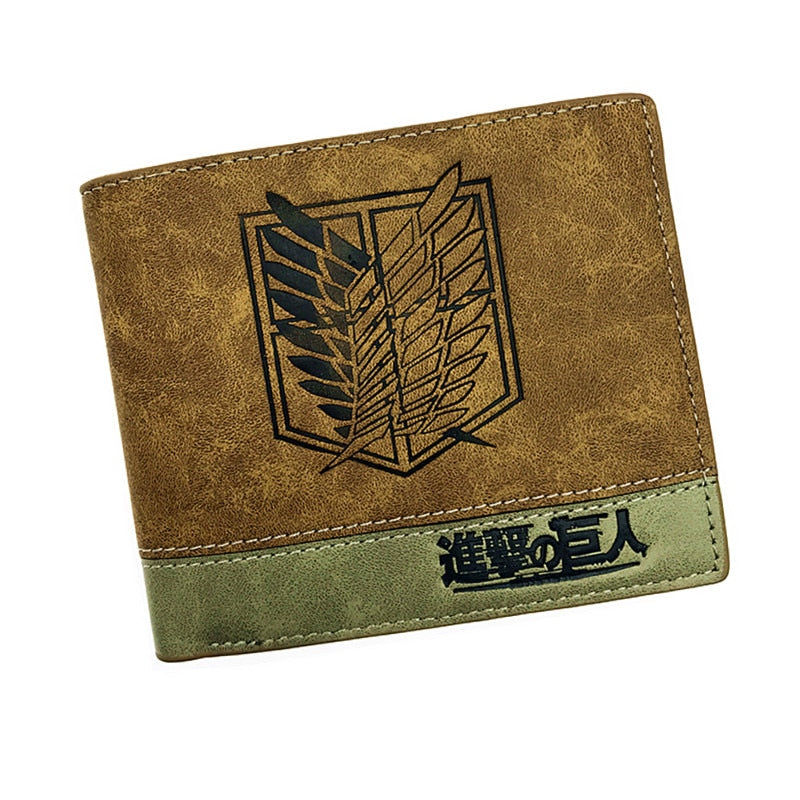 Japanese Anime Death Note/ Attack on Titan/ One Piece/ Game OW Short Wallet With Coin Pocket Zipper Poucht Billetera-